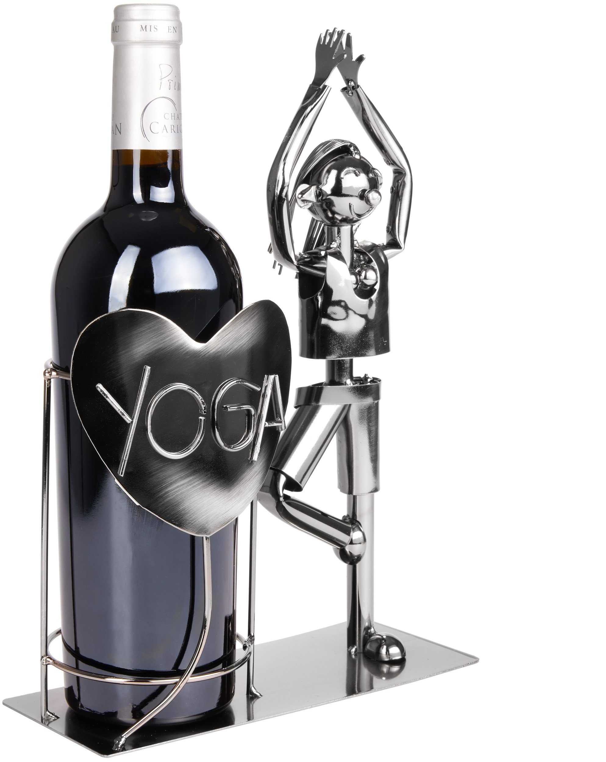 BRUBAKER Weinflaschenhalter Yoga Vrikshasana - Metall günstig online kaufen