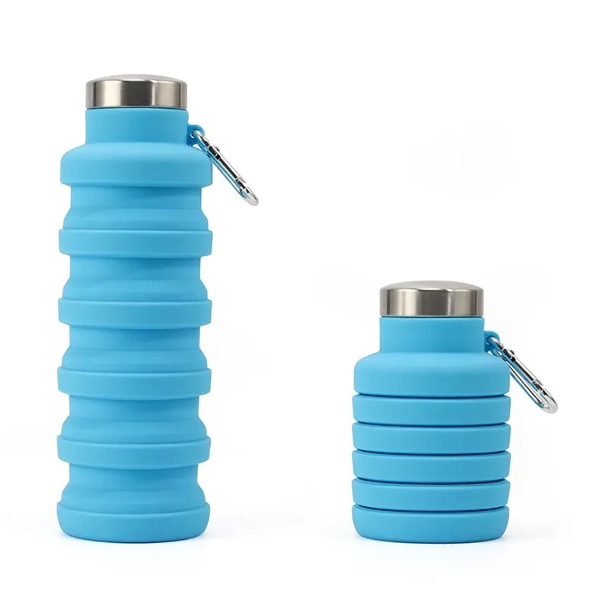 König Design Trinkflasche Faltbarer Wasserbecher auslaufsicherer Sport Trinkflasche BPA Frei, tragbarer Sport-Wasserbecher, wiederverwendbarer Wasserbecher