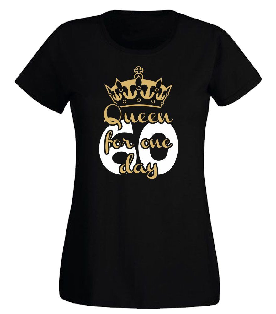 Ggraphics TShirt Damen TShirt 60 Queen for one day zum 60