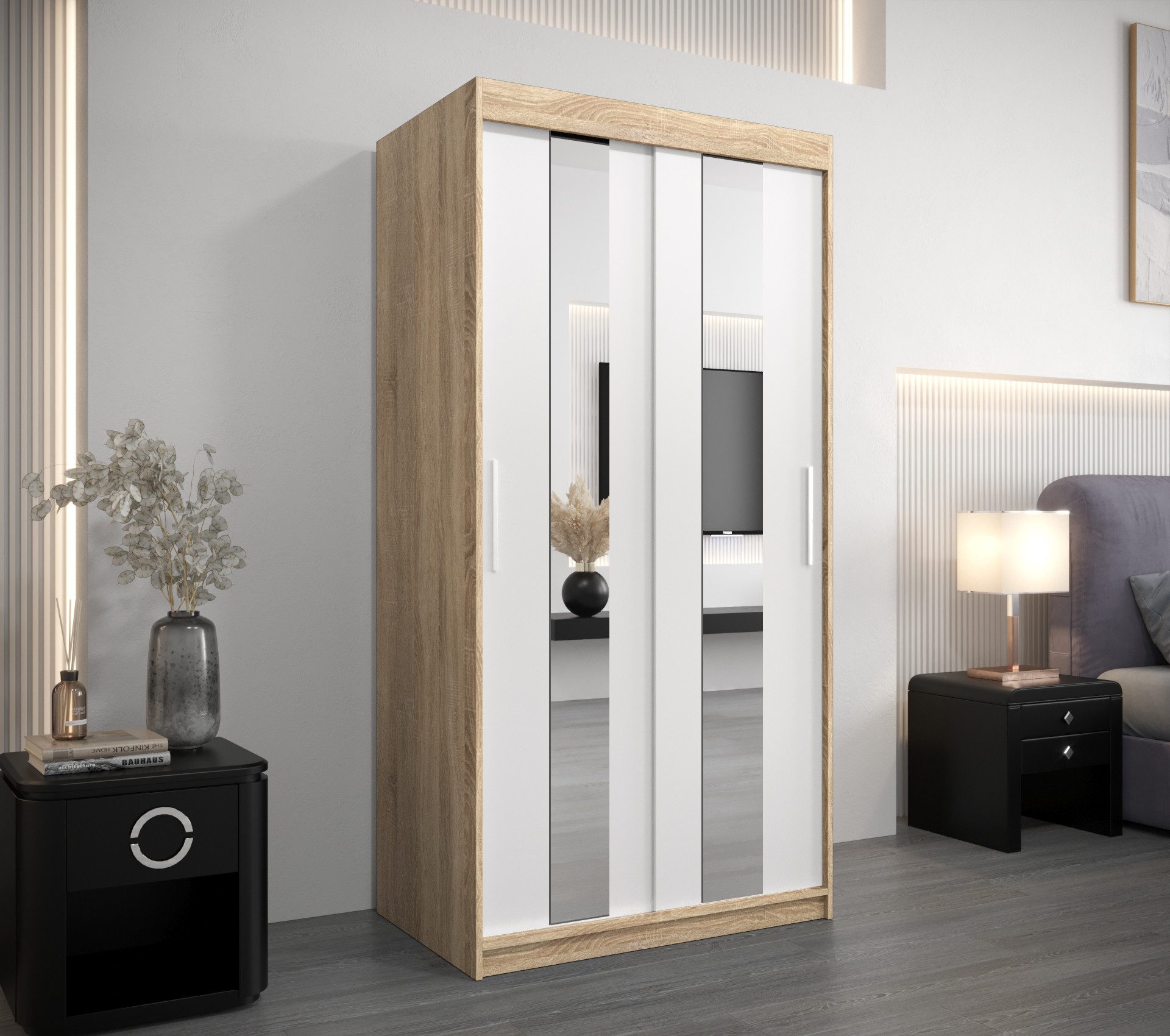 ABIKS MÖBEL Schwebetürenschrank POLE Schlafzimmerschrank - günstig online kaufen