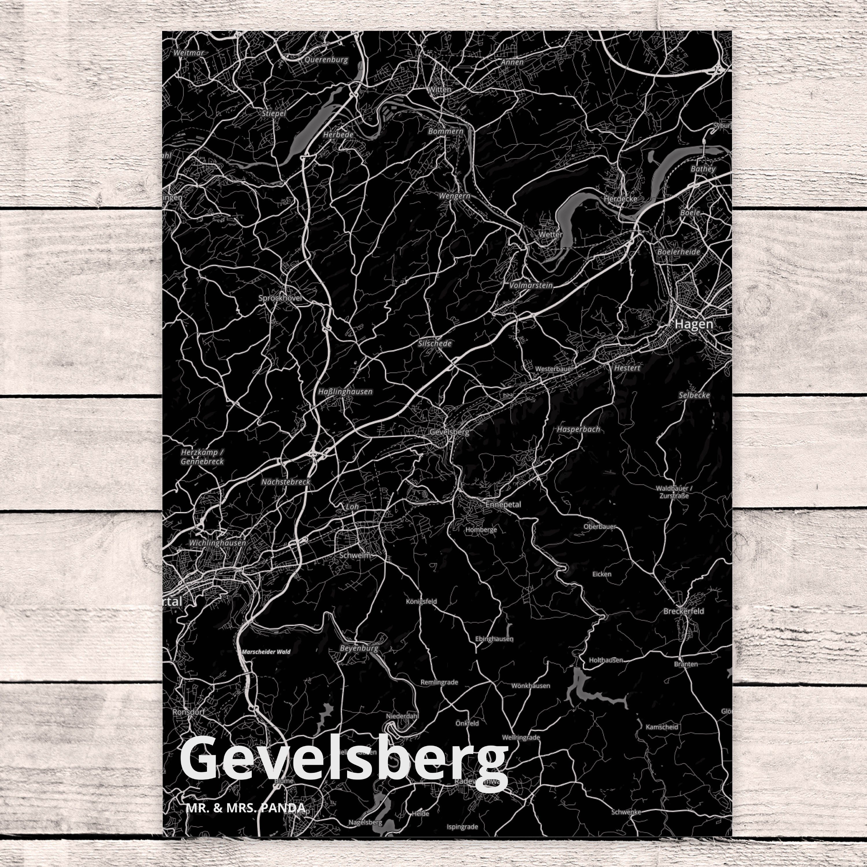 Einladungskarte, Postkarte Mr. Geschenkkarte, Geschenk, Panda Grußkar & Gevelsberg Stadt, - Mrs.