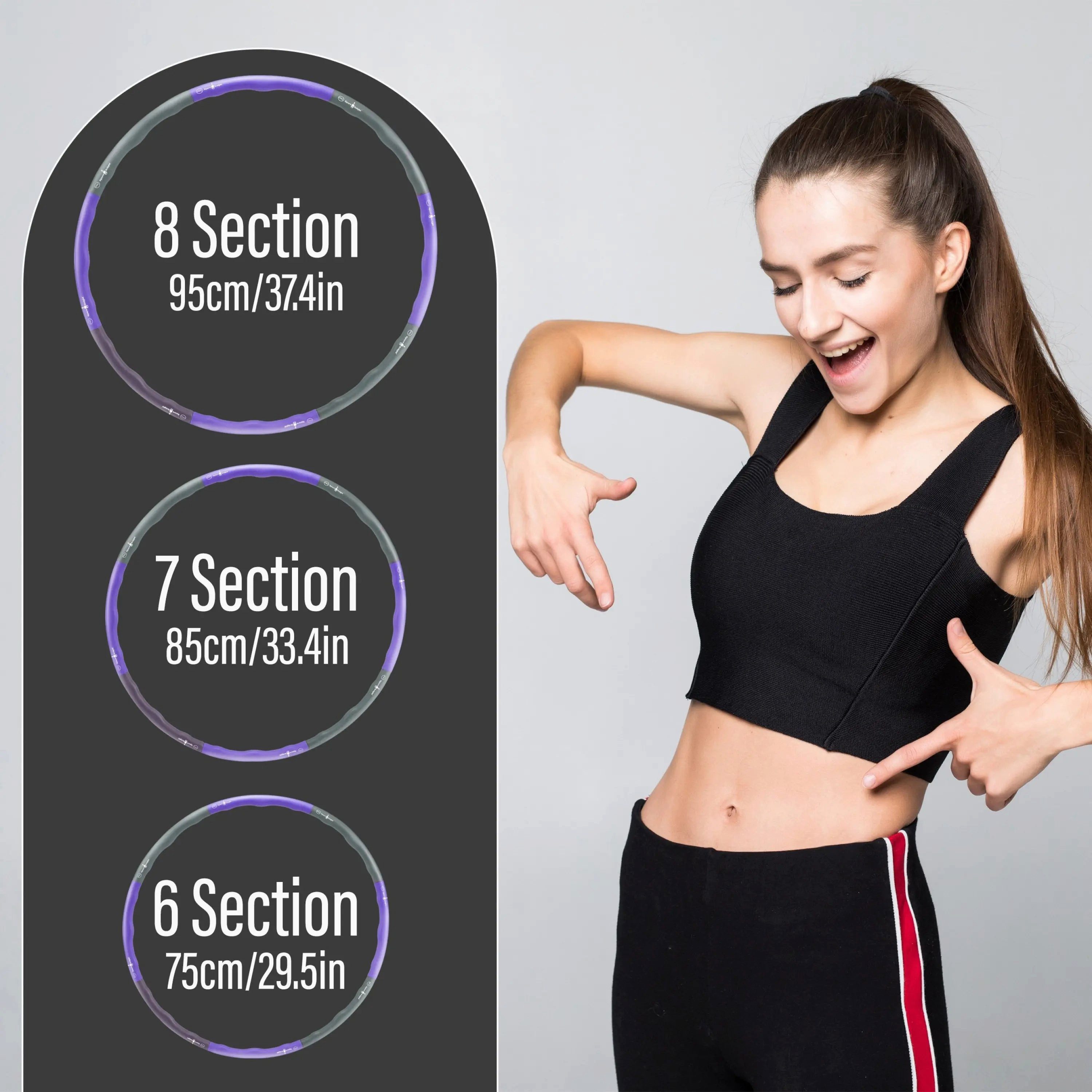 Sport-Knight® Hula-Hoop-Reifen Hula Hoop Reifen Premium, 850g-1,2Kg-1,5kg (mit oder ohne Trainingsbuch erhältlich)