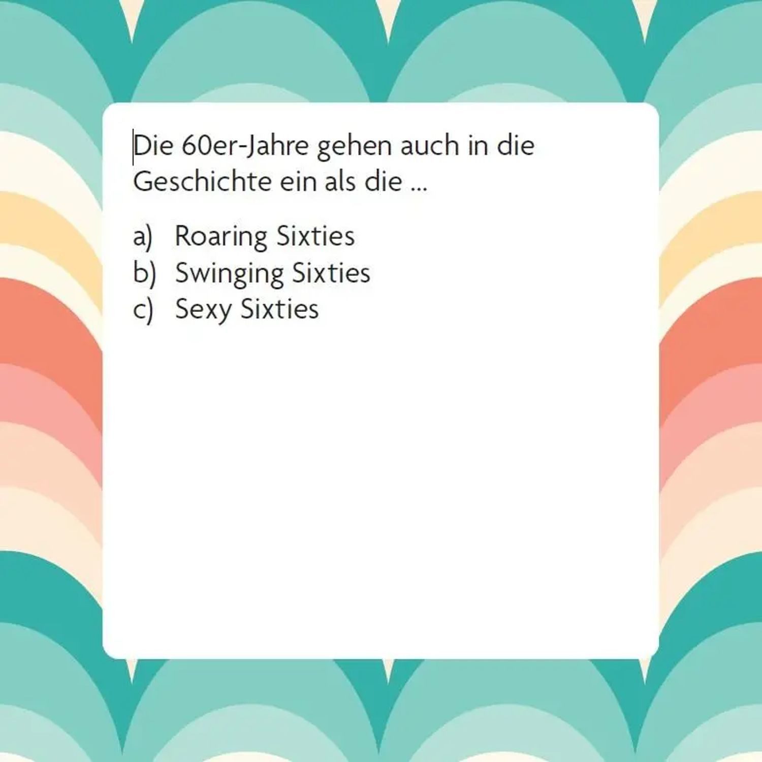 ars vivendi Spiel Das 60er Quiz