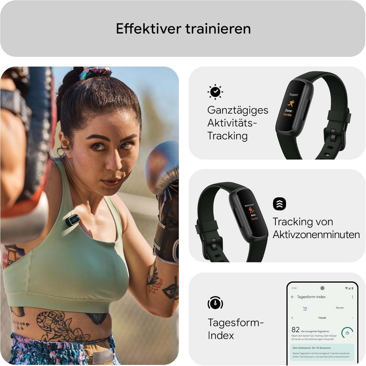 fitbit Inspire 3 Gesundheits- & Fitness-Tracker Smartwatch