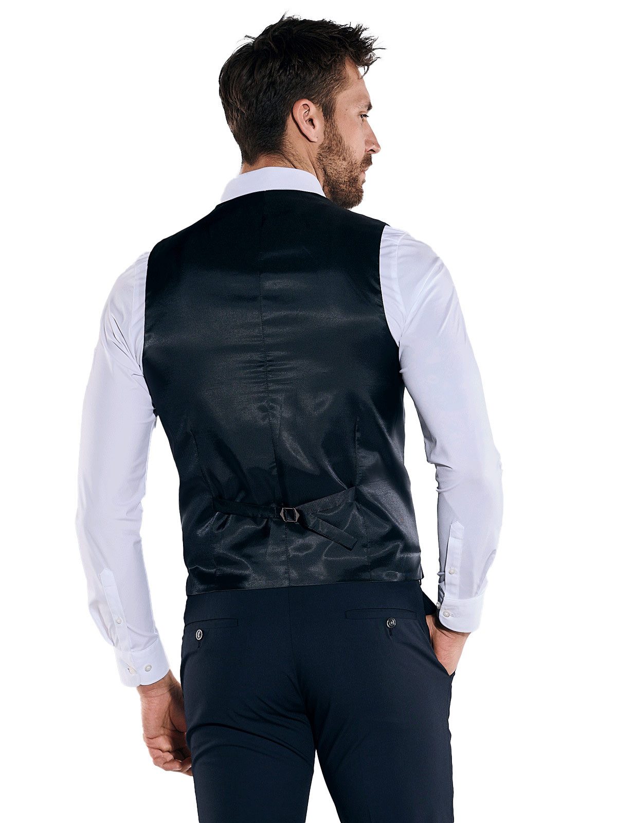 emilio adani Anzugweste Herren Anzug-Weste slim fit, Indigoblau