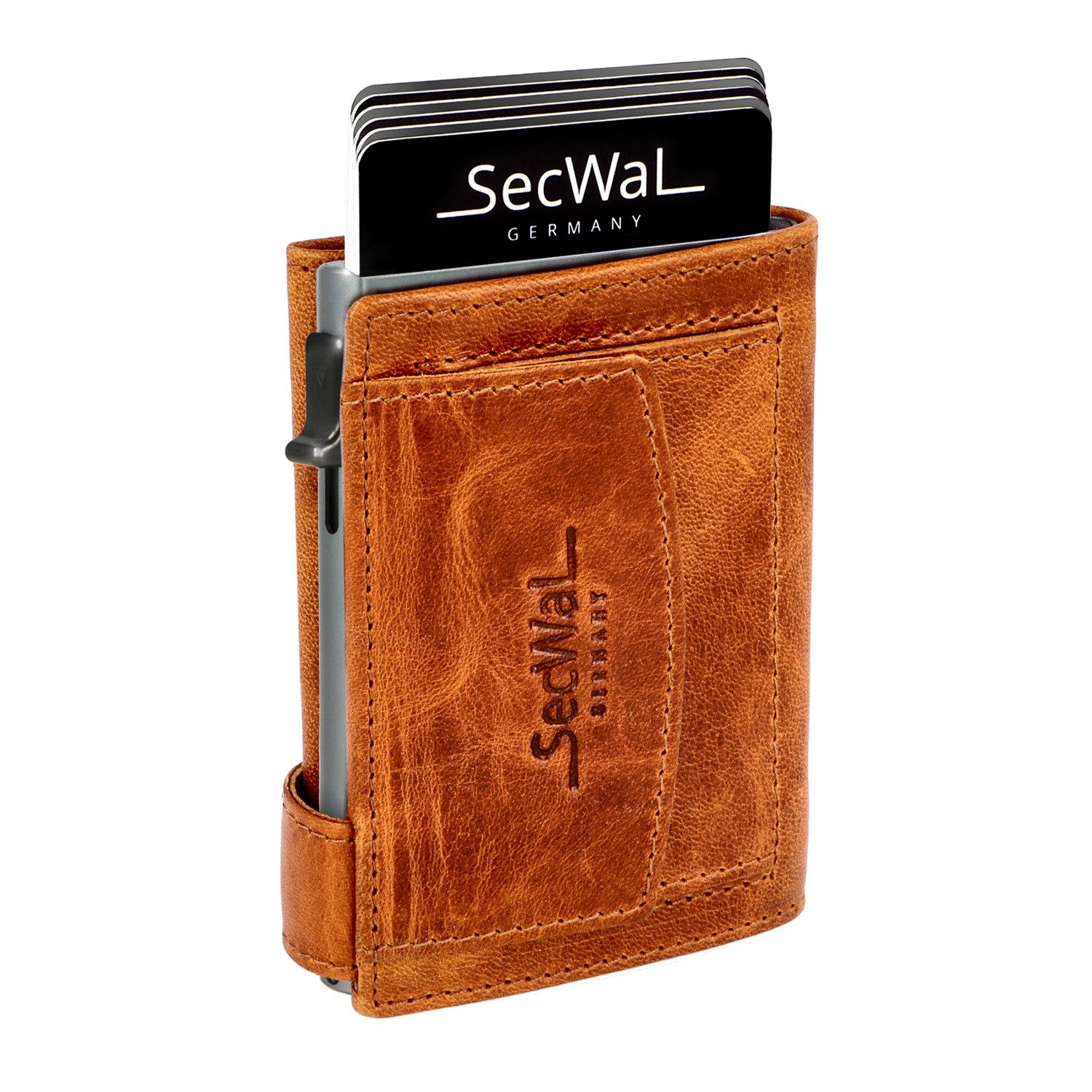 SecWal Geldbörse, Kartenetui mit Münzfach Druckknopf, Slim Wallet, RFID Schutz, Geldbeutel klein, für Damen und Herren