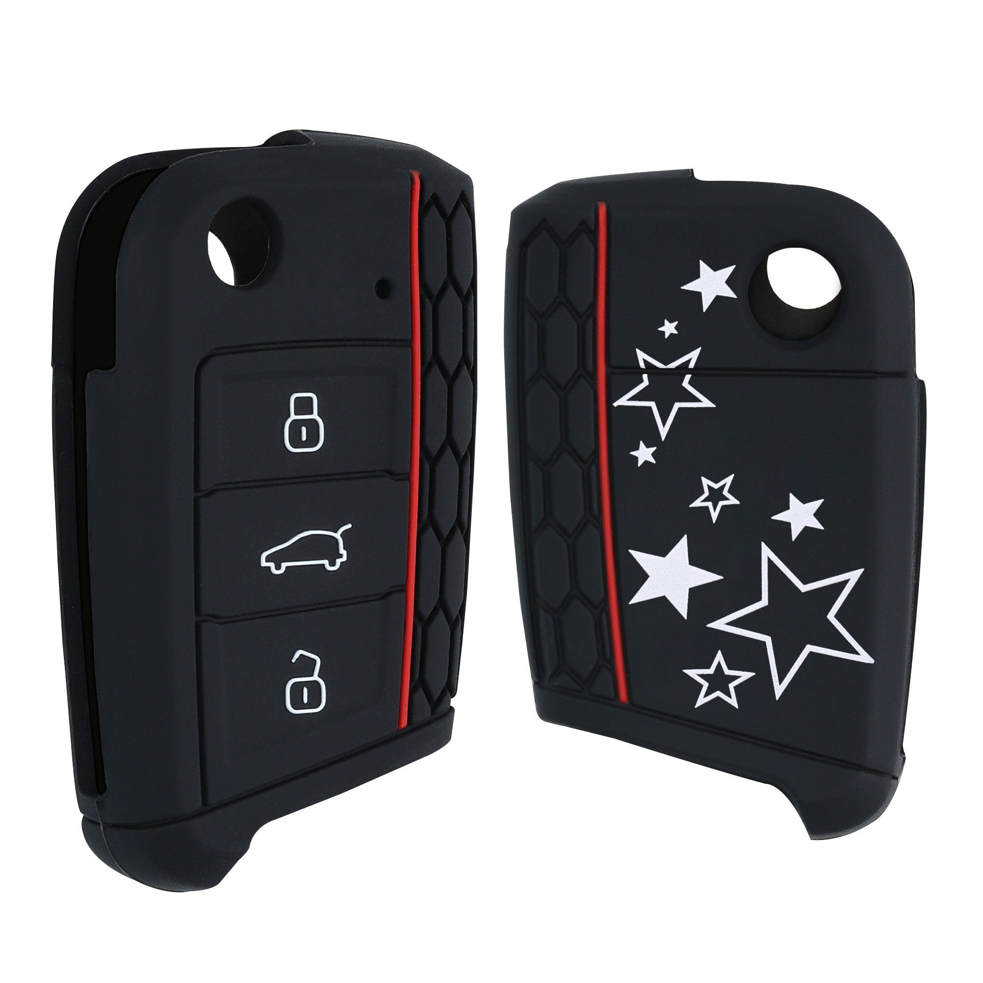 Golf Schlüsselhülle Autoschlüssel für Cover 7 MK7, Schlüssel Weiß Case kwmobile Schlüsseltasche VW Hülle