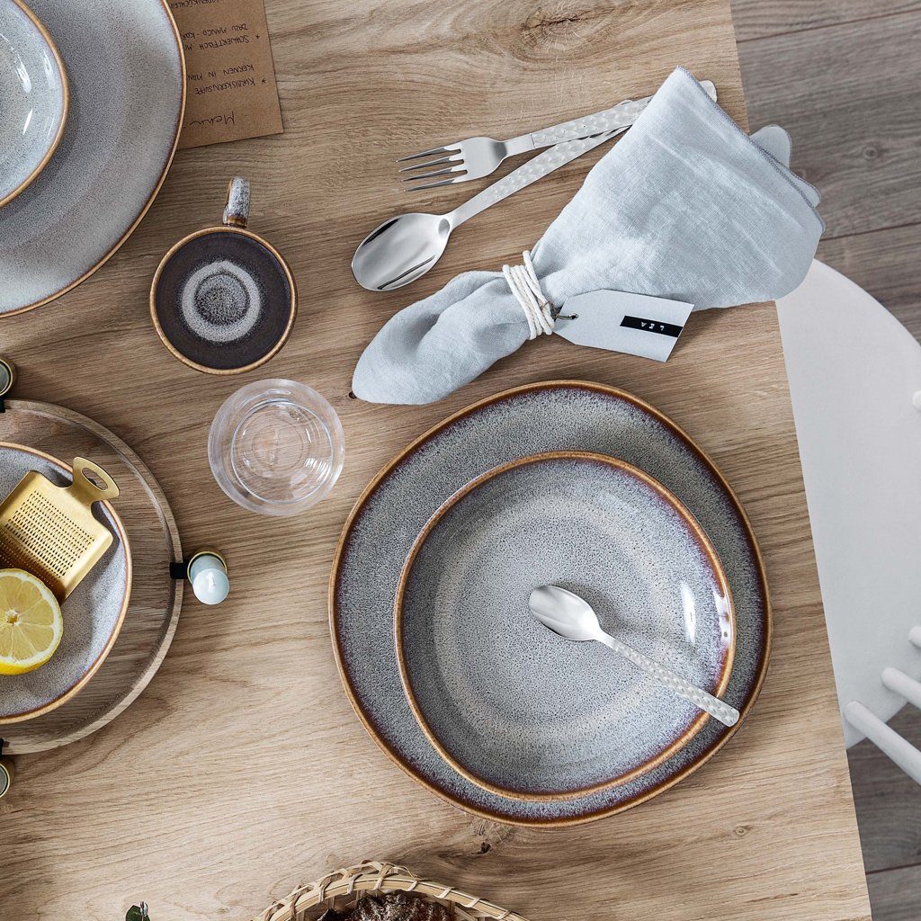 like. by Villeroy & Boch Speiseteller Lave Speiseteller, (1 St), Steingut, 1 Stck, mikrowellensicher,spülmaschinenfest, Made in Germany