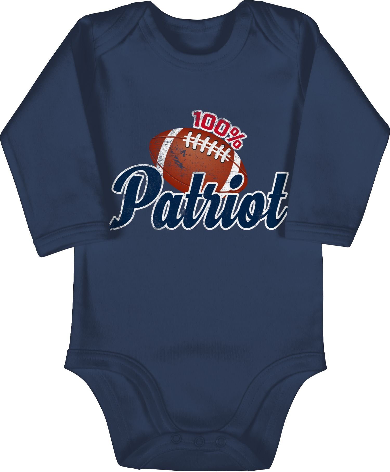 Sport Baby Shirtracer 100% Patriot & 1 Bewegung Navy Shirtbody Blau