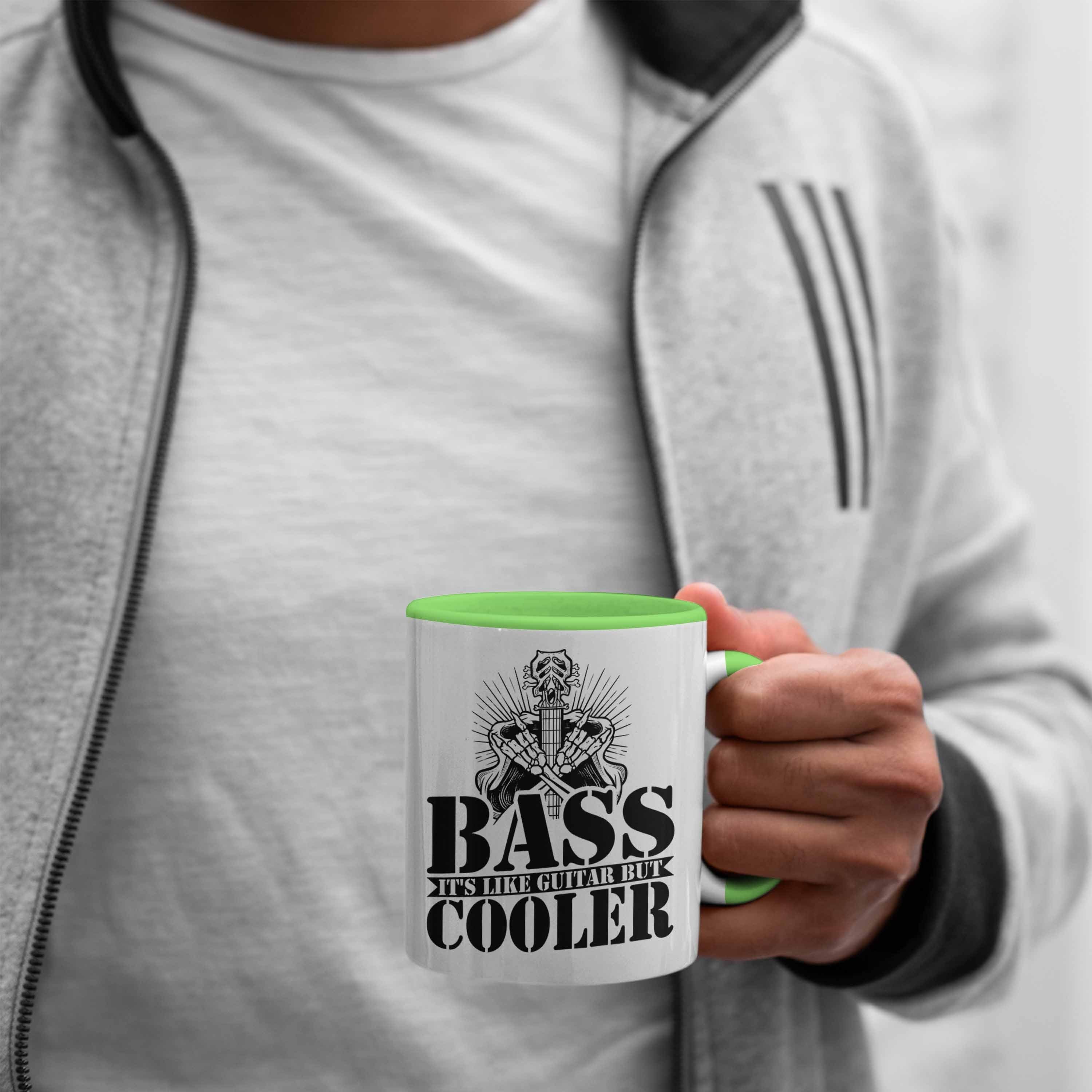 Grün Bassist Kaffee-Becher Geschenk Tasse Geschenkidee Bass Bass-Spieler Trendation Tasse It