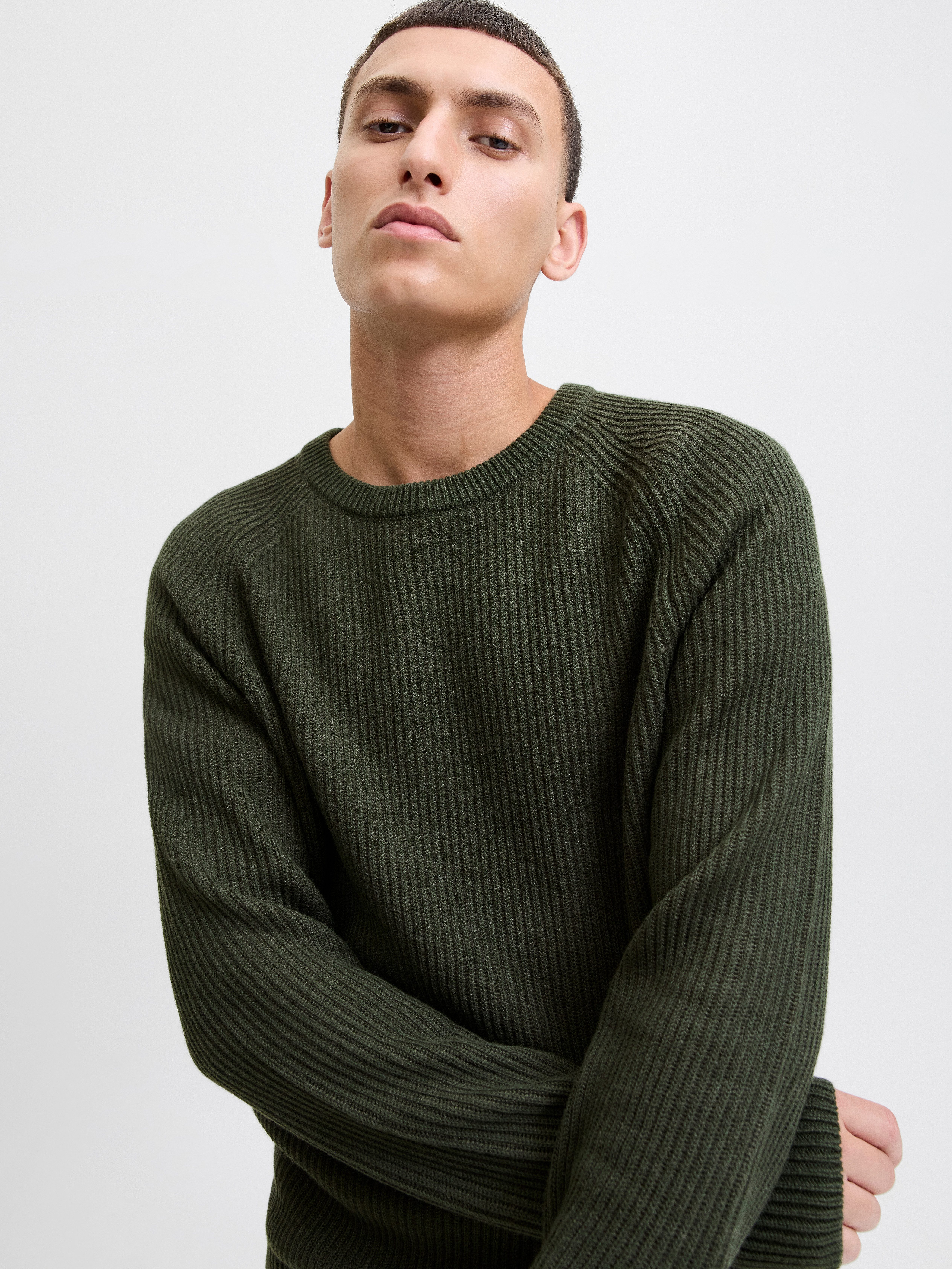 Jack & Jones Rundhalspullover JJPANNEL KNIT günstig online kaufen
