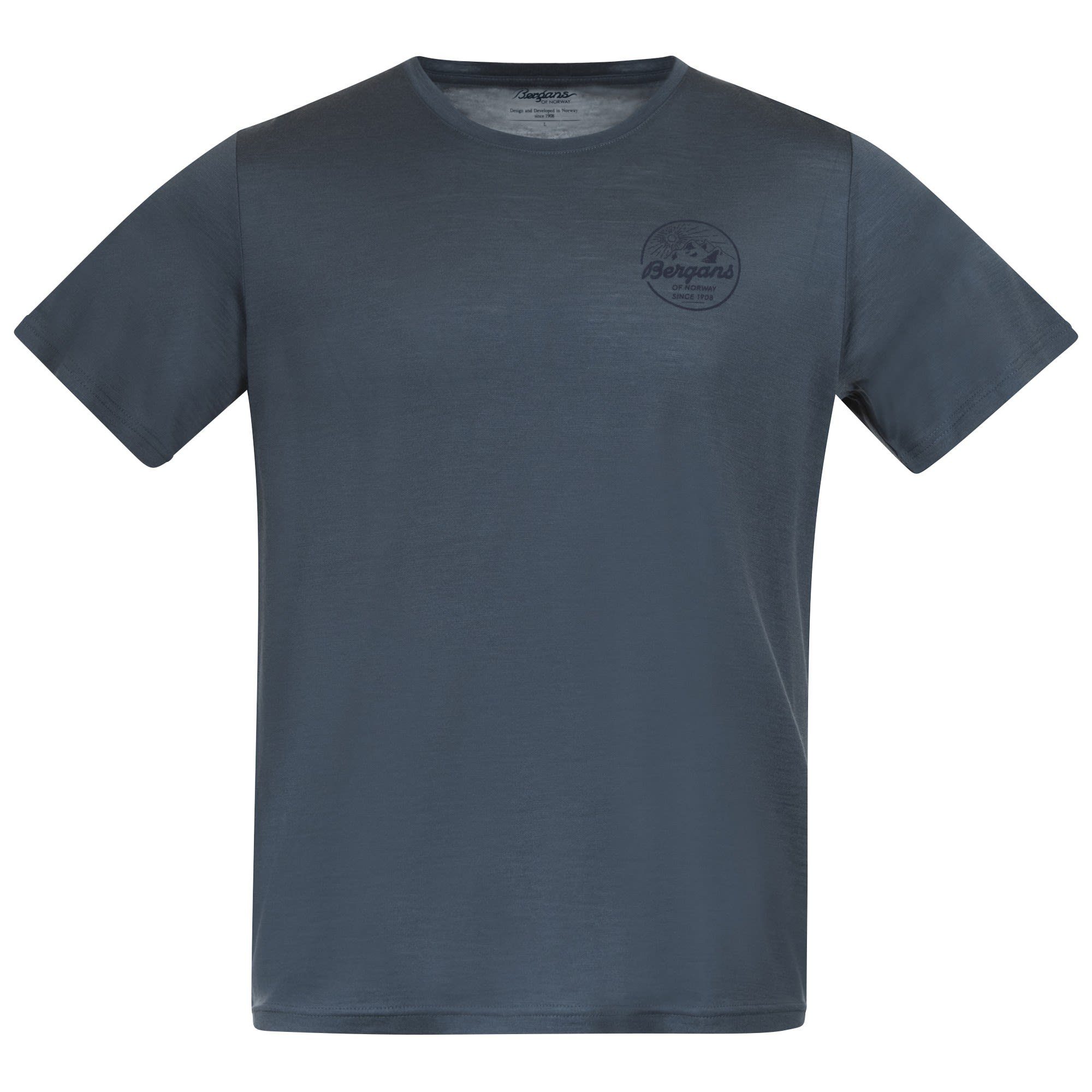 M Tee T-Shirt Graphic Orion Blue Herren Kurzarm-Shirt Bergans Bergans Wool