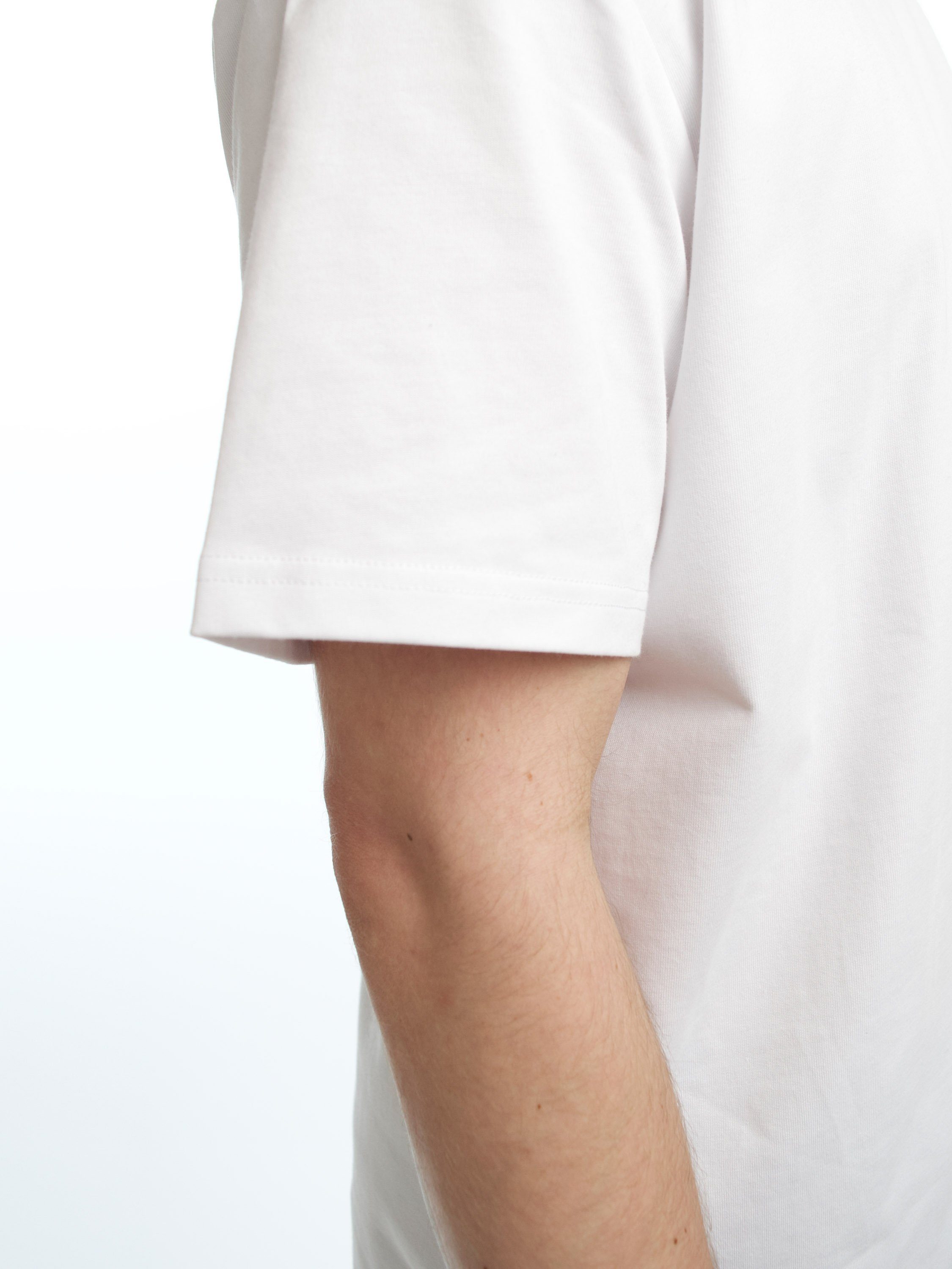 HONEST BASICS Rundhalsshirt zertifizierter weiß Bio-Baumwolle und GRS aus OG Shirt OCS