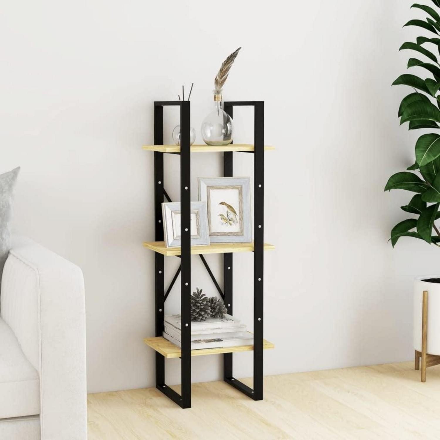 LuxusKollektion Leiterregal Bücherregal 40x30x105 cm Braun Schmal
