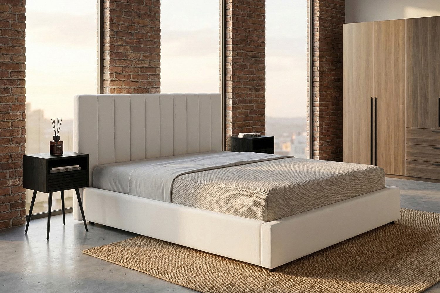 KAWOLA Polsterbett CATTURA Velvet - Modernes Design - Schlafzimmer Highlight, Inklusive Lattenrost 3-fach höhenverstellbar - Stil trifft Komfort
