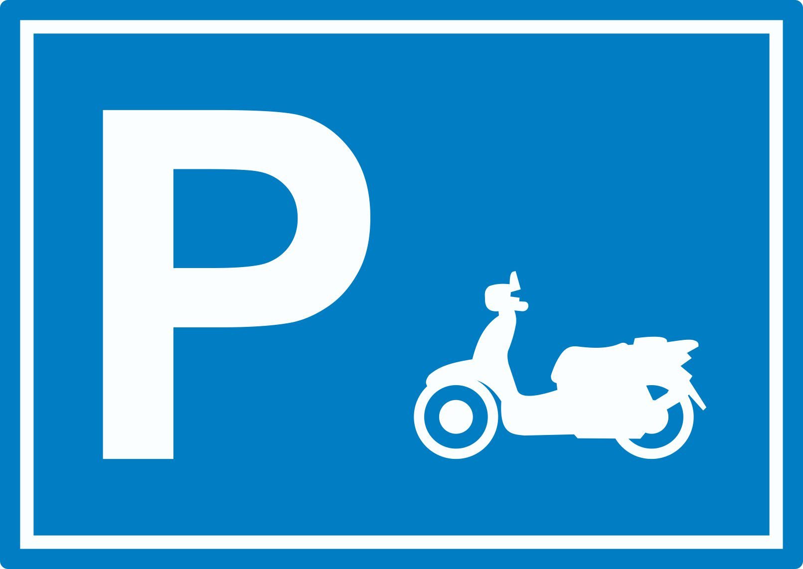 HB-Druck Aufkleber Motorroller Parkplatz Aufkleber waagerecht, wetterfest, UV-beständig, kratzfest
