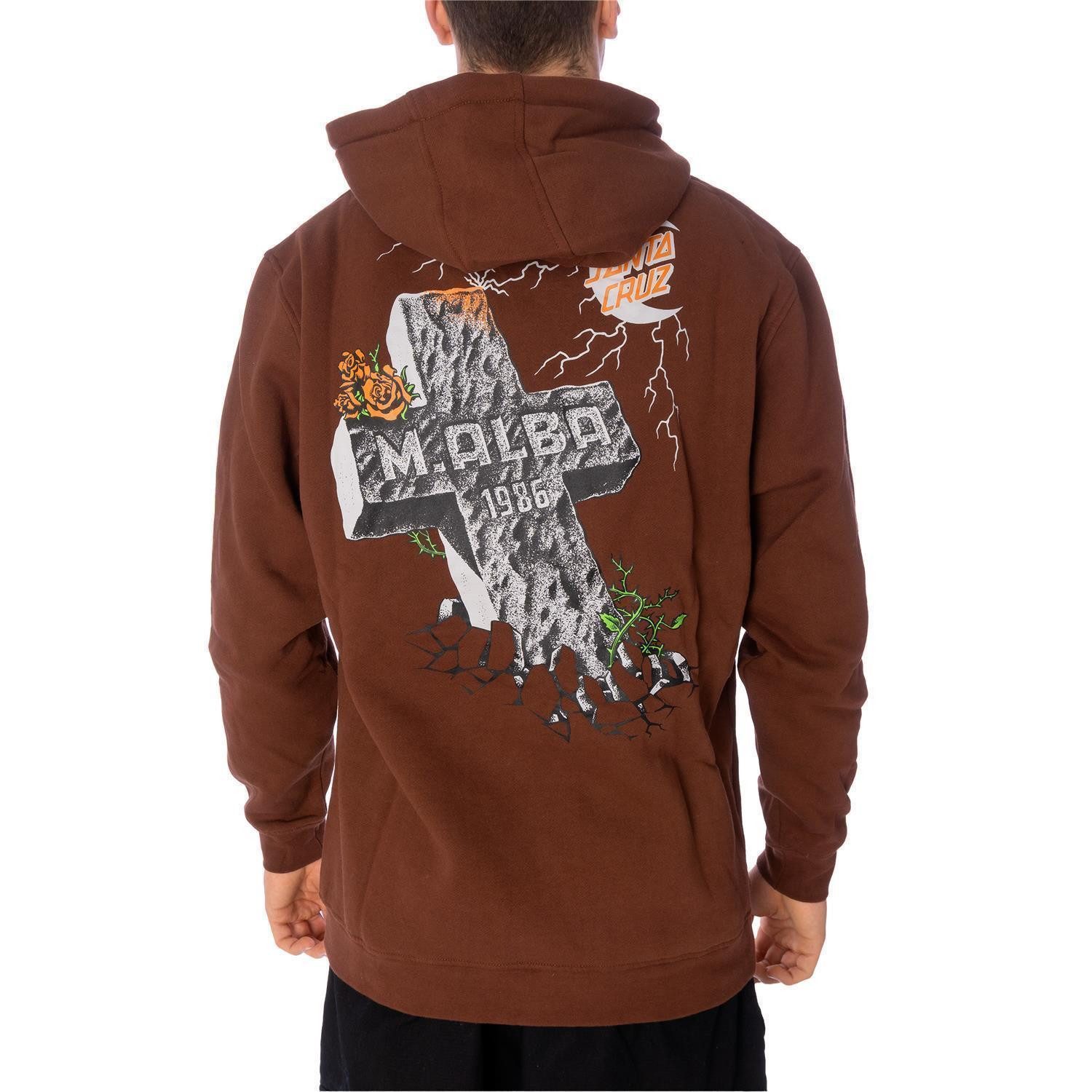 Santa Cruz Hoodie Hoodie Santa Cruz Malba Tombstone (1-tlg) Großer "Santa Cruz" Logo-Print auf der Rückseite