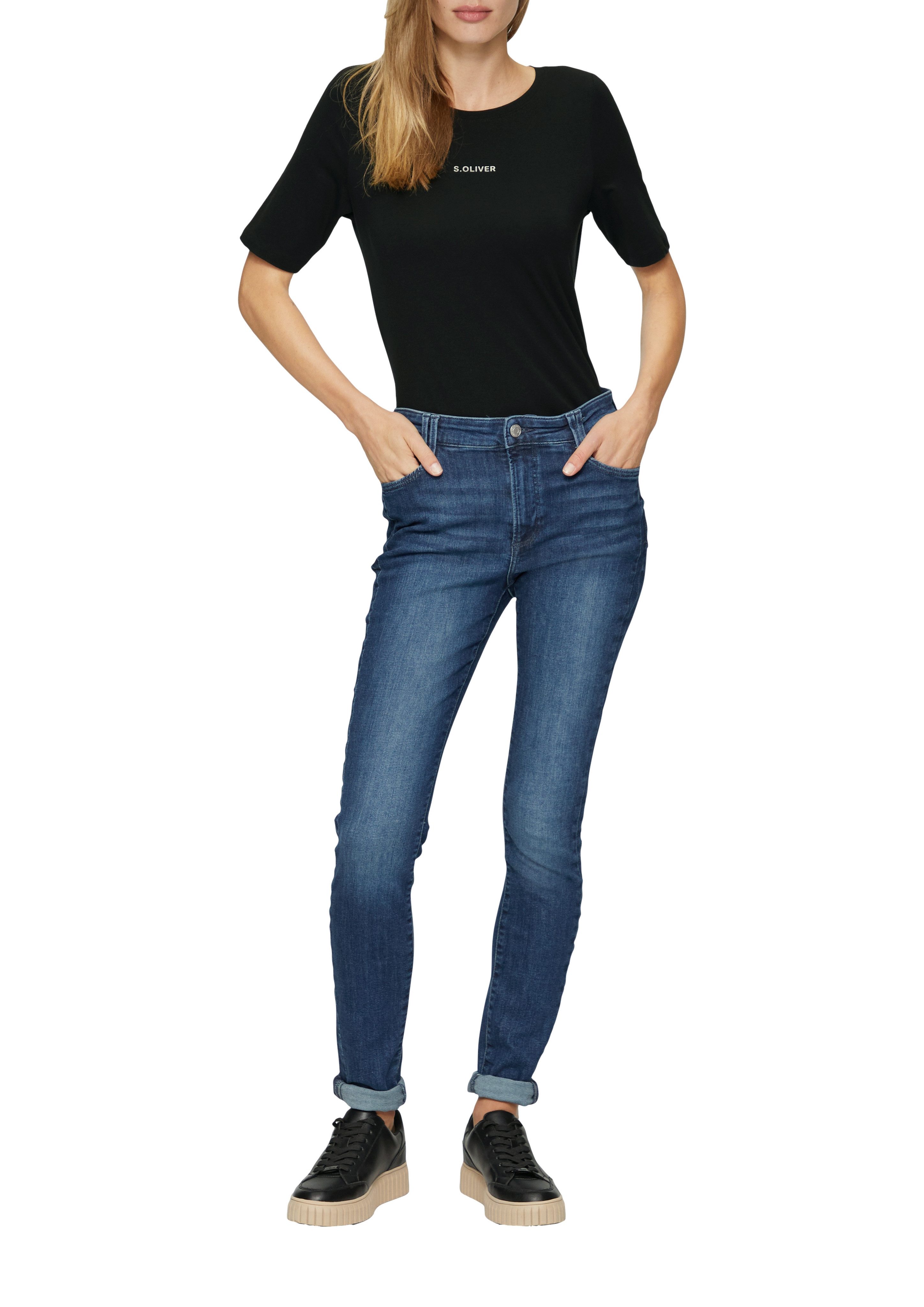 s.Oliver T-Shirt mit Logoschriftzug günstig online kaufen