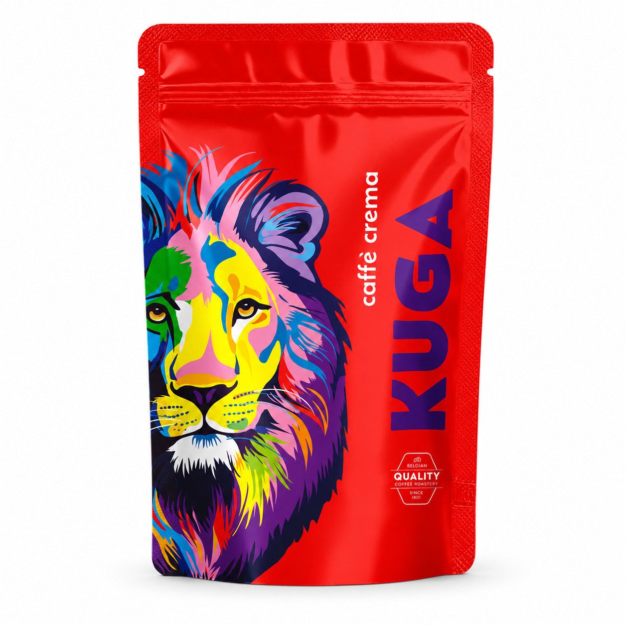 UMBRELLA Kaffee KUGA Caffè Crema Bohnen säurearm Vollautomat Siebträger Belgisch, (50% Arabica & 50% Robusta aus Brasilien,Indien,Indonesien & Vietnam, Belgische Slow-Roasting Tradition–mittlere Röstung,Intensität 4/6), Mono-Material-Beutel mit Aromaventil–100% recycelbar,sozial produziert