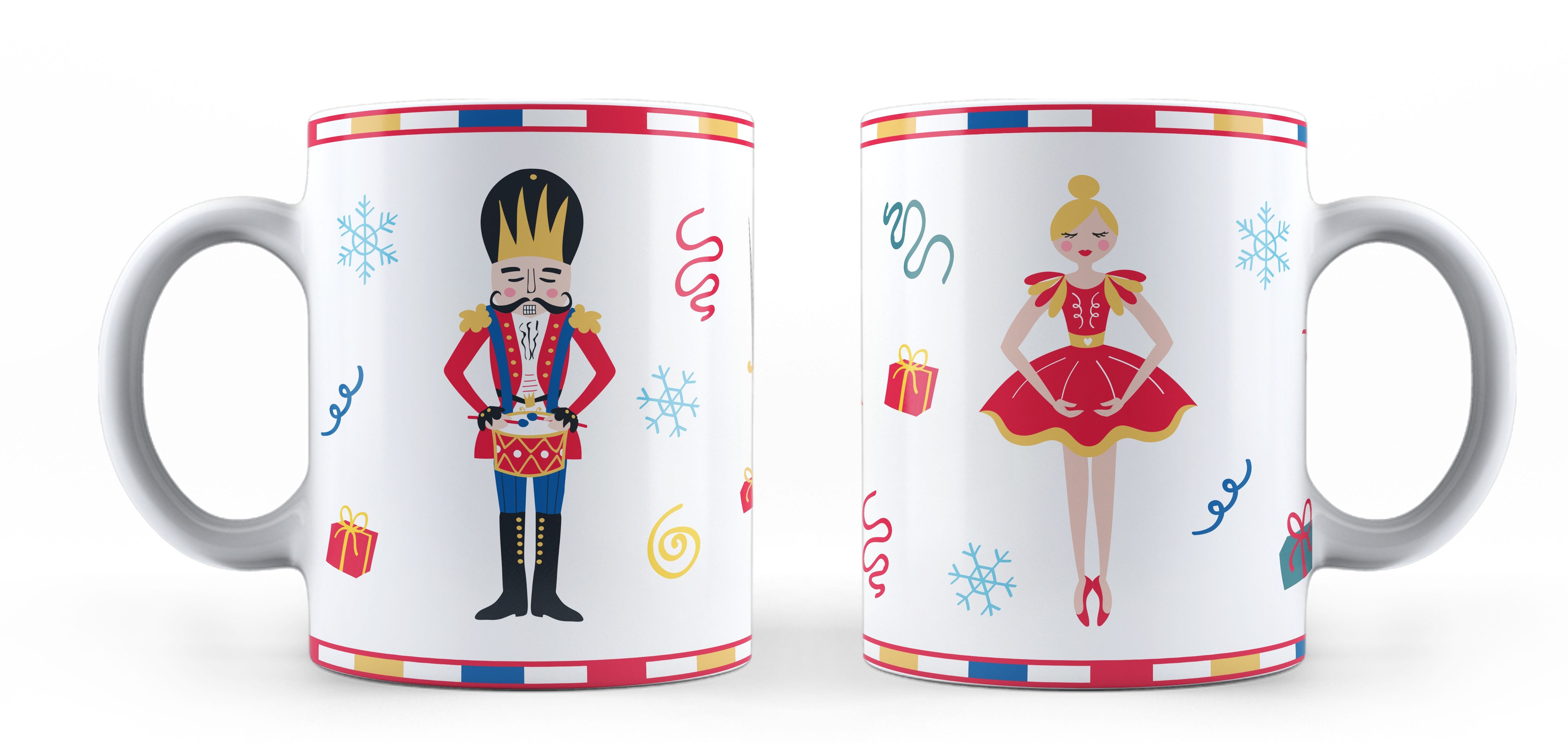 BIALETTI Tasse Tasse Teetasse Kaffeetasse 2'er Set Bialetti Nussknacker NSN2023004, Material: Porzellan