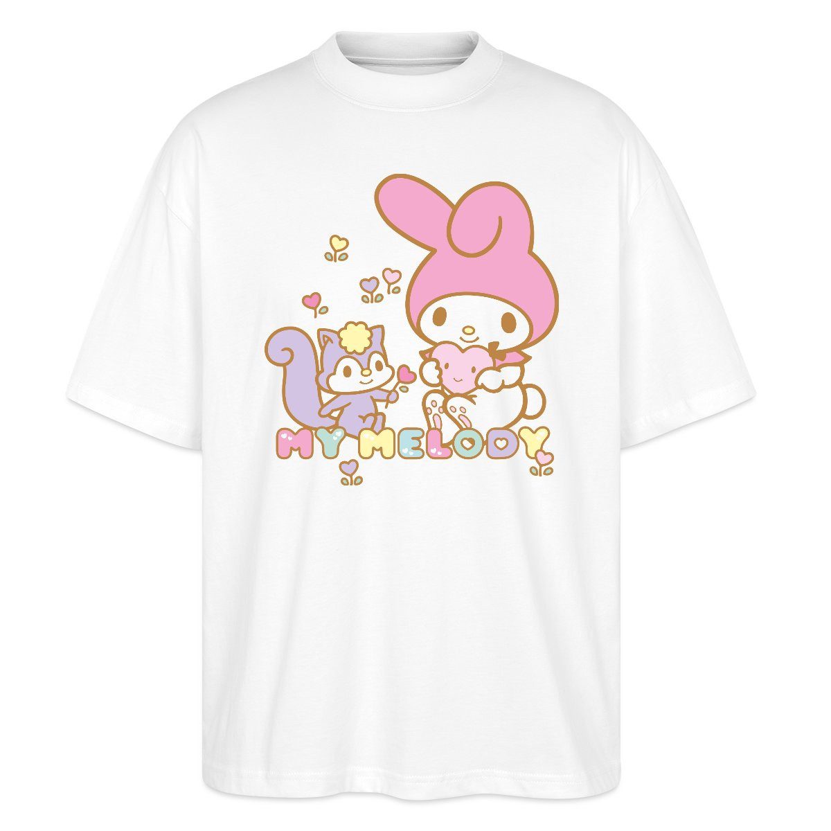 T-Shirt My Melody Pflückt Mit Risu Herzblümchen Oversize Unisex T-Shirt