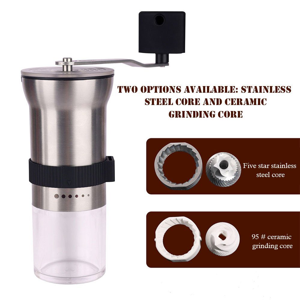 Kaffeemühle Kurbel-Kaffeebohnenmaschine Blusmart Kleine Für Kaffeepulvermühle, Keramik Rotierende