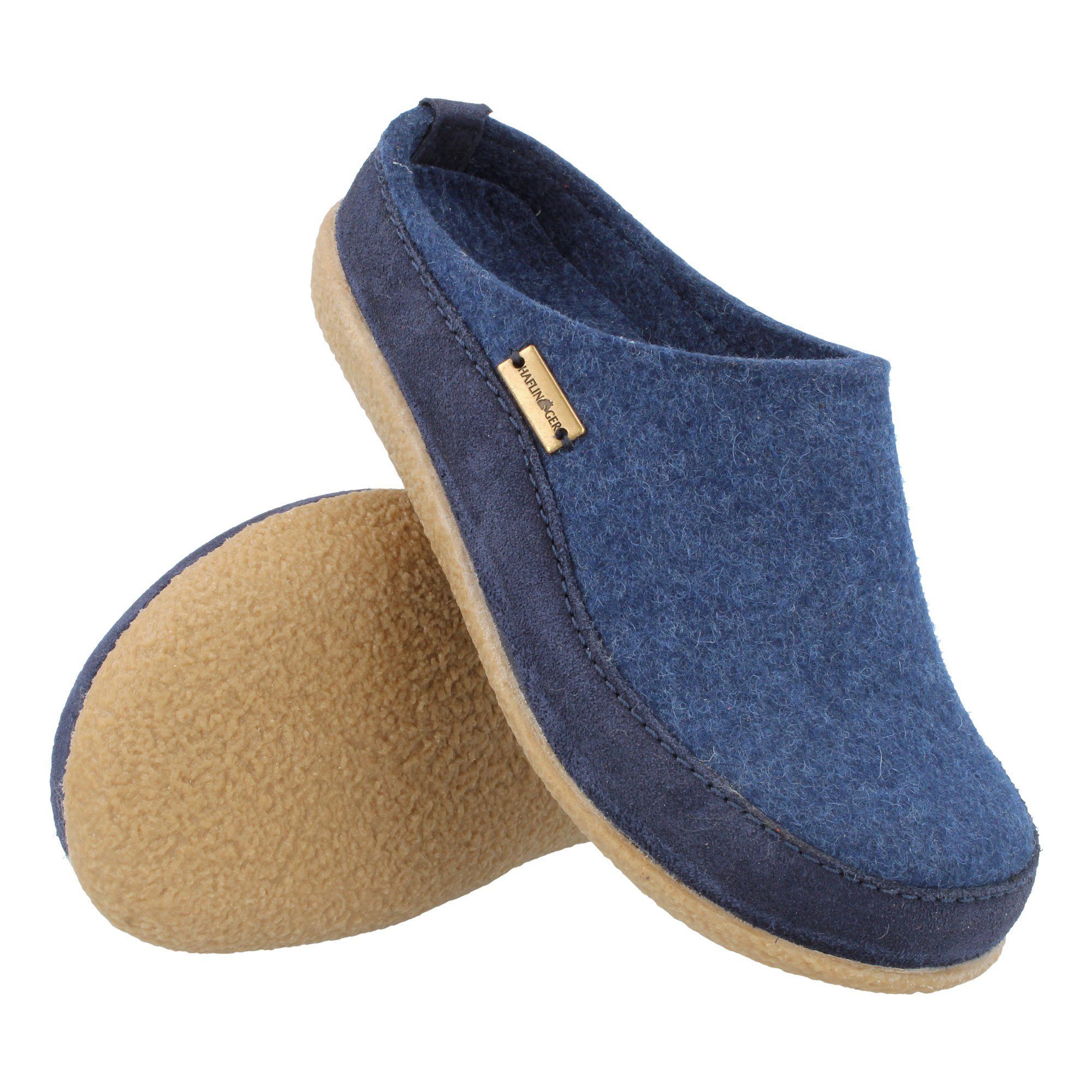 Haflinger Blizzard Skane Filzpantoffel Hausschuh Gummisohle Hausschuh