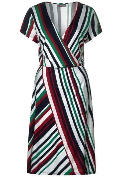 STREET ONE Midikleid Jersey Wrap Dress w stripes L9