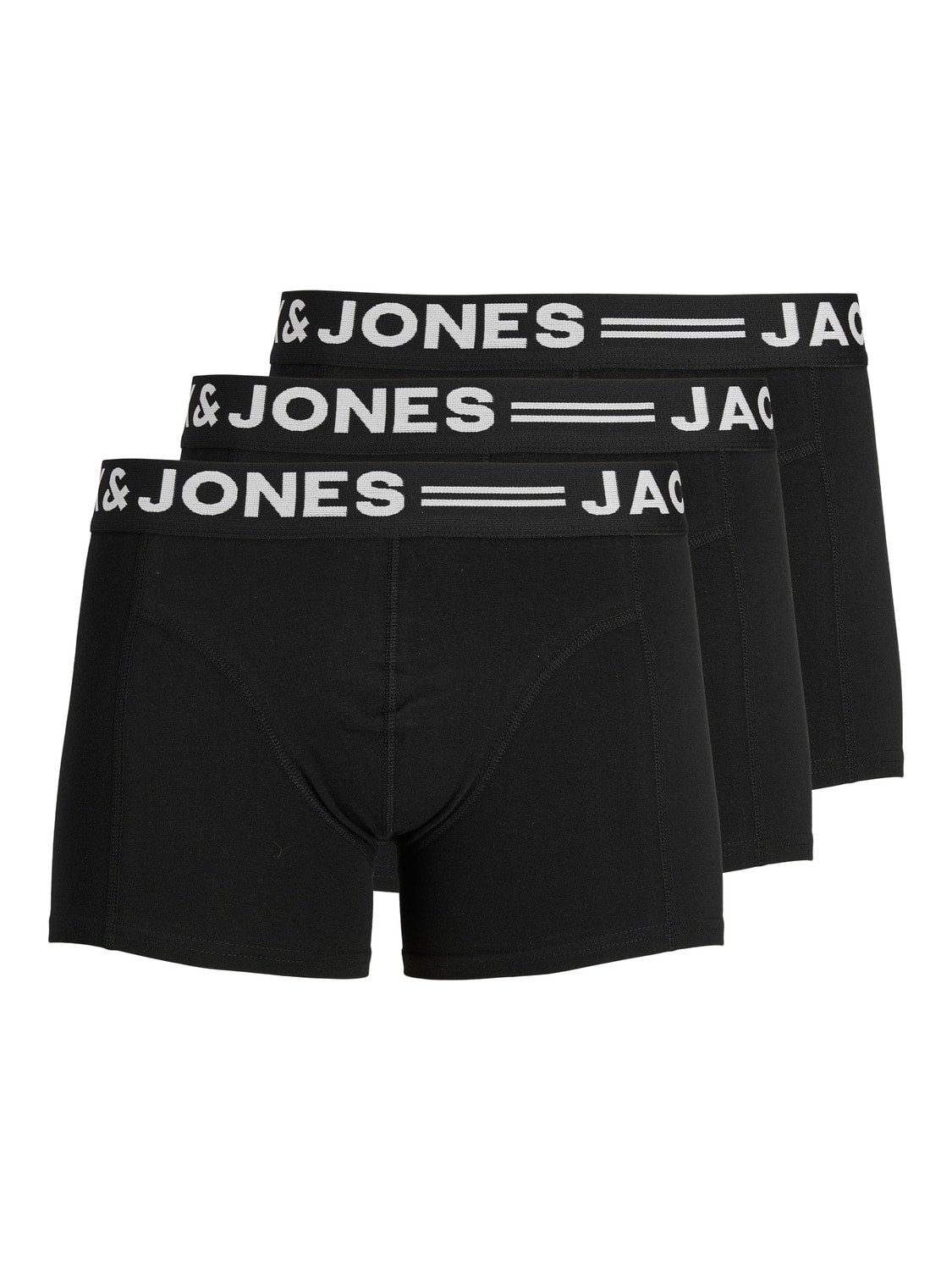 Jack & Jones 3-er Set Trunks Grau, Schwarz & Weiss günstig online kaufen