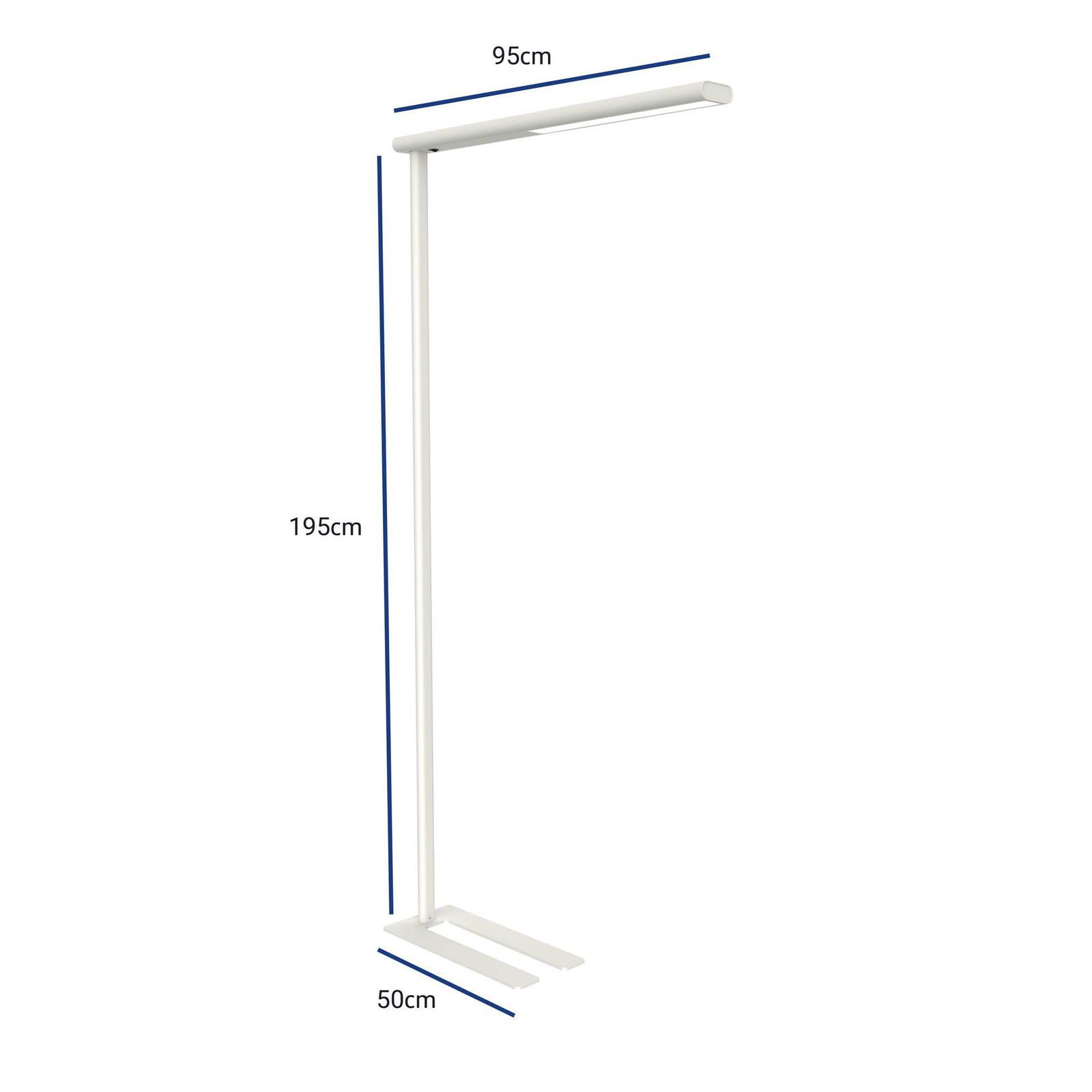 MAUL Stehlampe MAUL Standleuchte MAULjet LED 4.000 K Standfuß 195 cm weiß, LED wechselbar