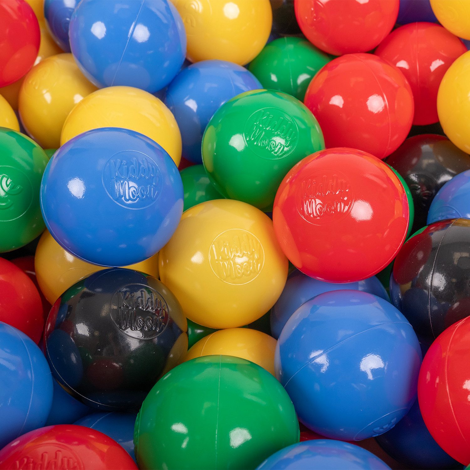 KiddyMoon Bällebad-Bälle ZK6 (Baby Plastikbälle Spielbälle, 50-St), Made in Europe