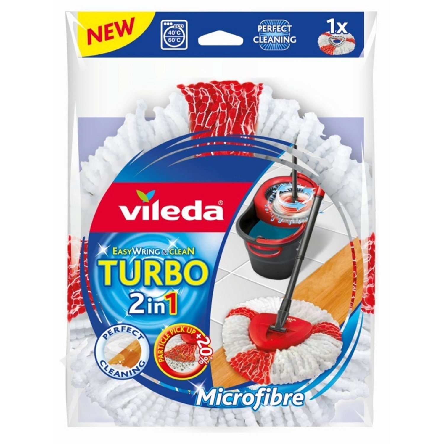 Wischmopp Easy Vileda Wischeinsatz Turbo Clean 151608, & Wring