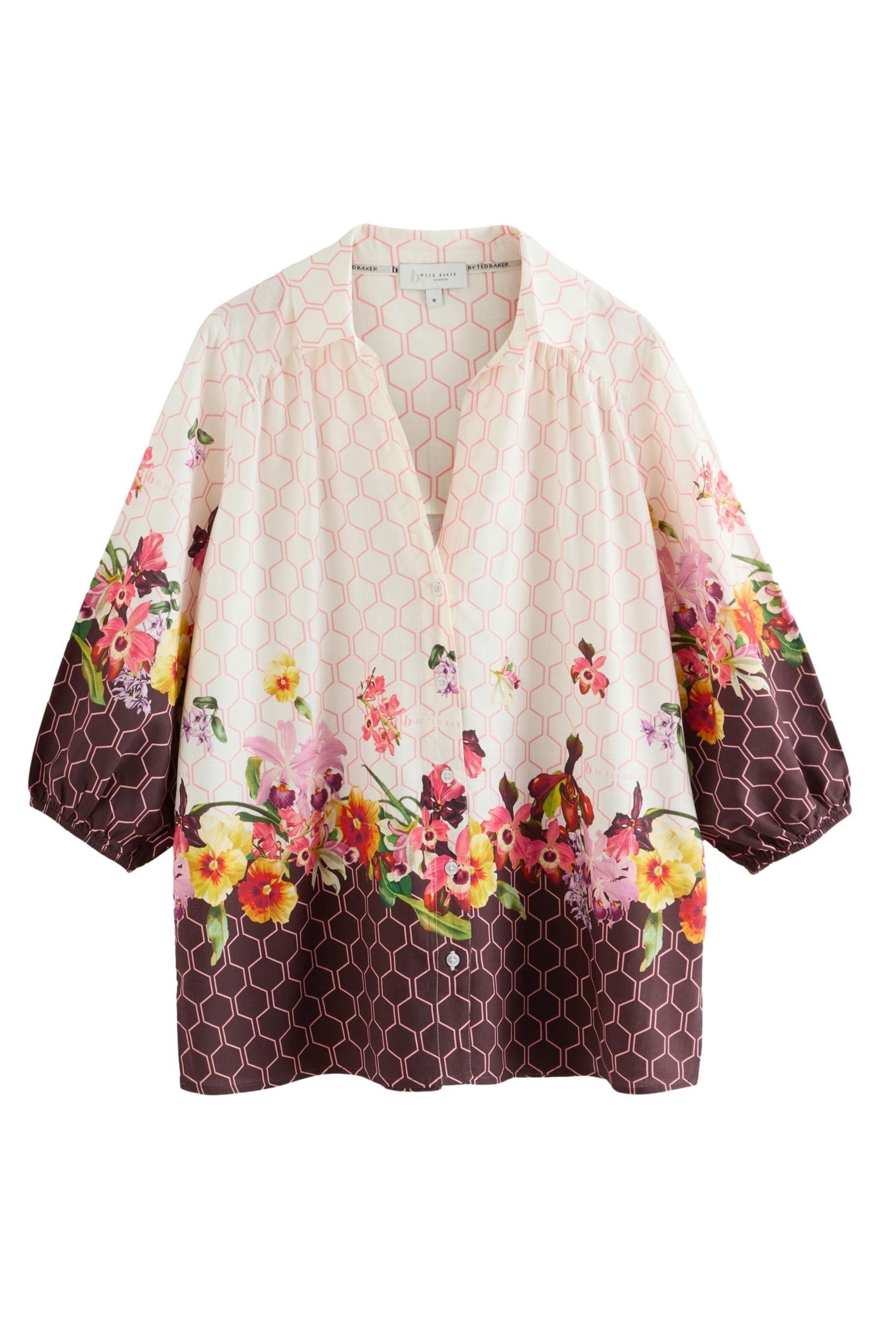B by Ted Baker Strandshirt B By Ted Baker Strandhemd mit Geo-Blumenmuster (1-tlg)