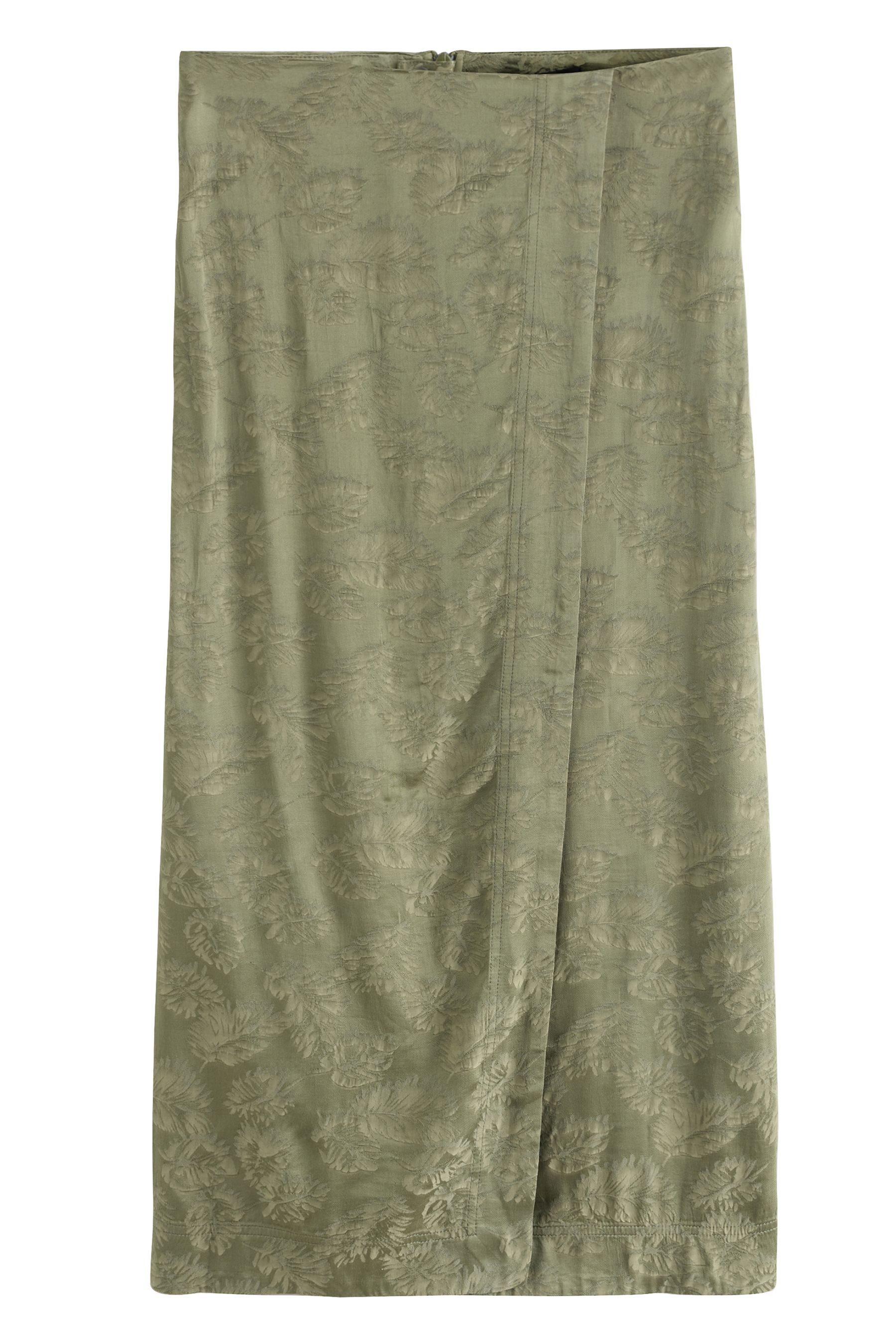 Next Midirock Sarong-Rock aus Satin-Jacquard in Midilänge (1-tlg) günstig online kaufen