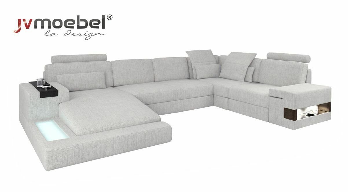 JVmoebel Ecksofa Ecksofa Wohnlandschaft Sofa Couch U Form Polster Couch, Made in Europe