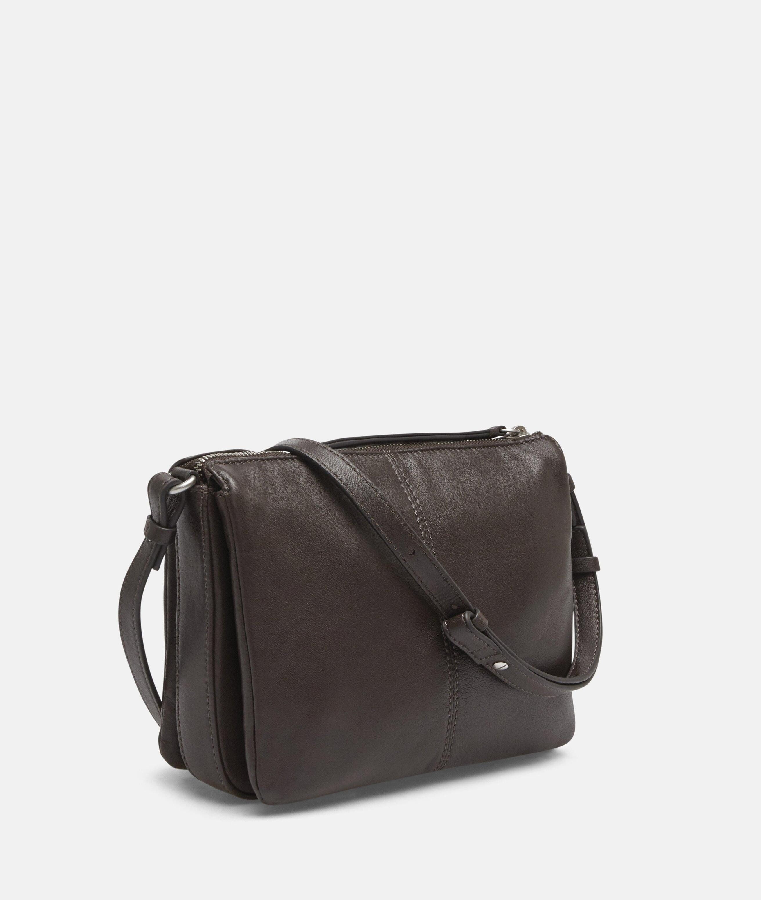 Liebeskind Berlin Umhängetasche Nina Crossbody M, Geräumige Umhängetasche aus weichem Schafsleder