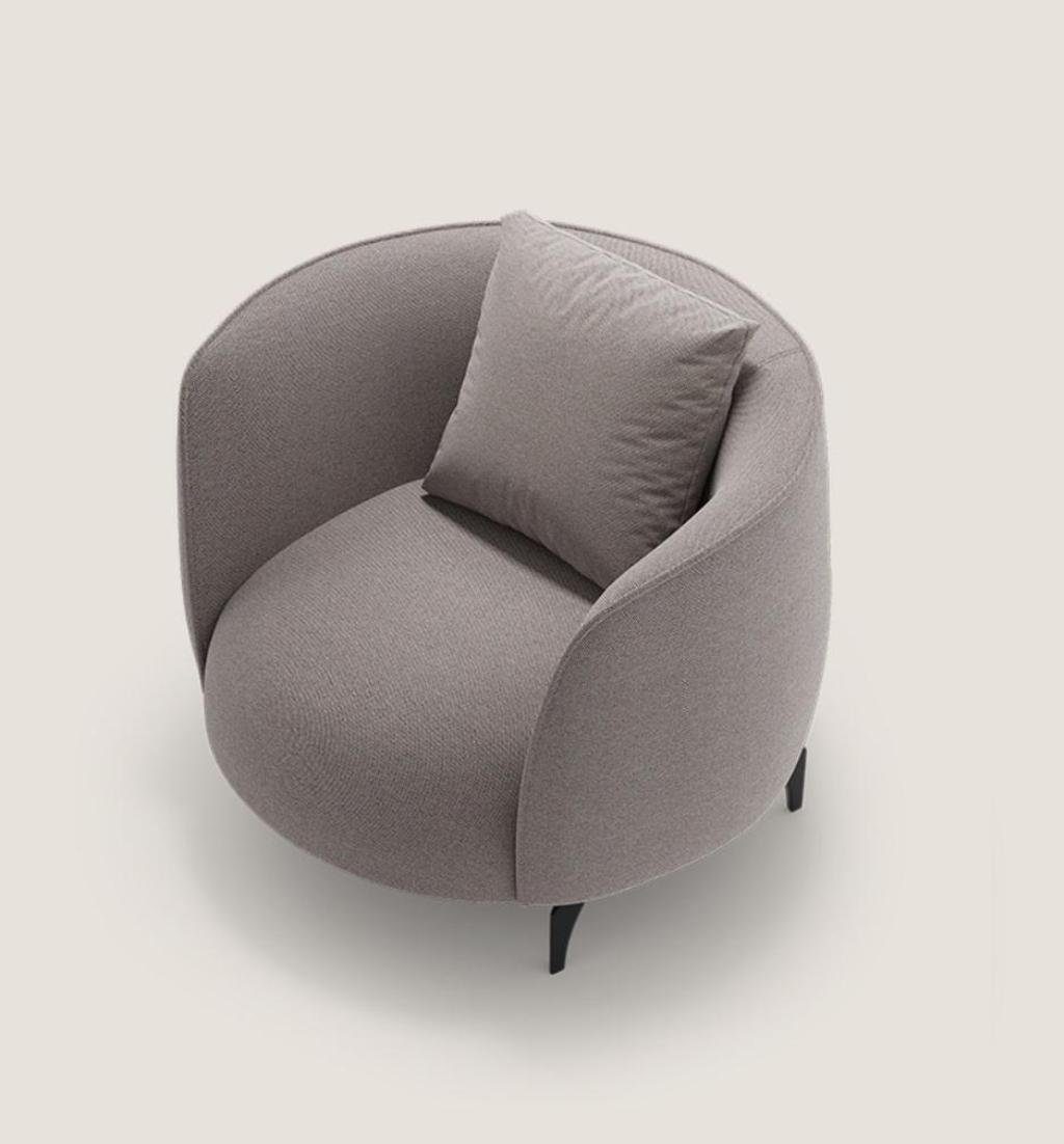 Moderner Made Taupe 1x Polster Luxus (1-St., Sessel Europa Möbel Sessel Einsitzer Wohnzimmer in Design JVmoebel Sessel),