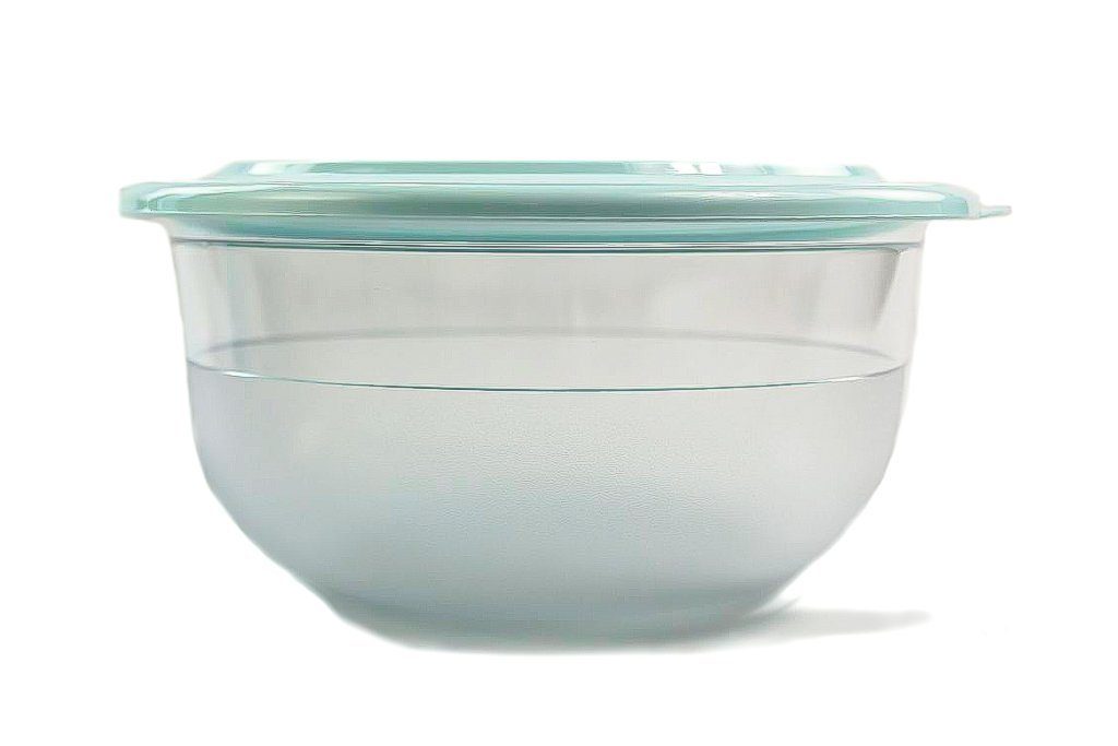 TUPPERWARE Servierschale Tafelperle 3,5 L helllblau Schüssel + SPÜLTUCH