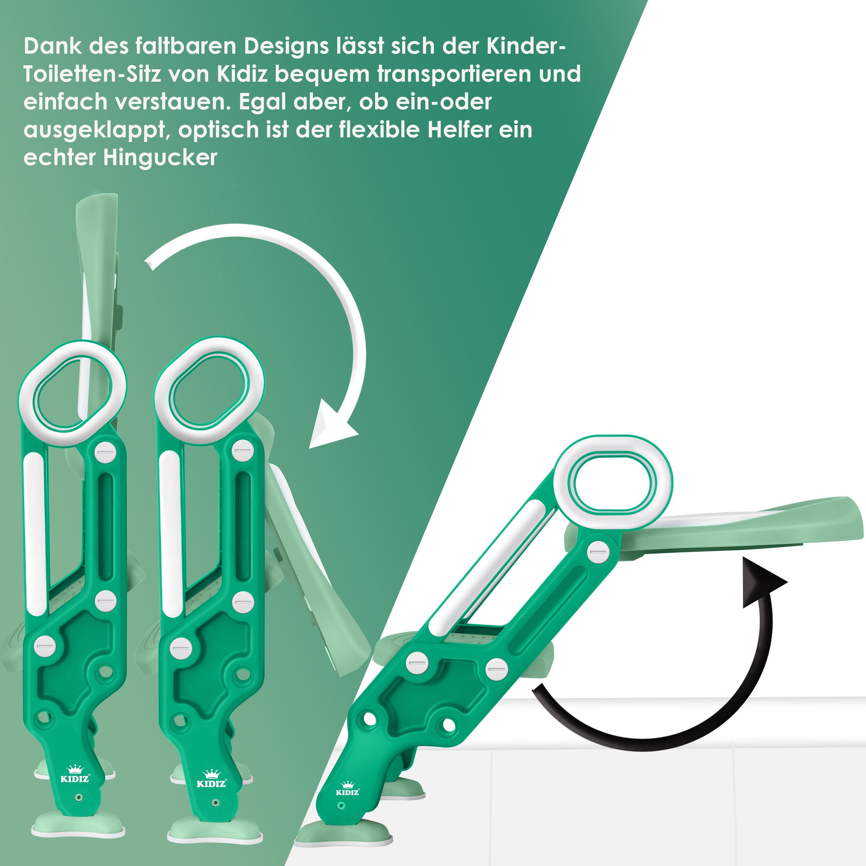KIDIZ WC-Sitz, Kinder Toilettensitz Toilettentrainer mit Treppe und Griffe