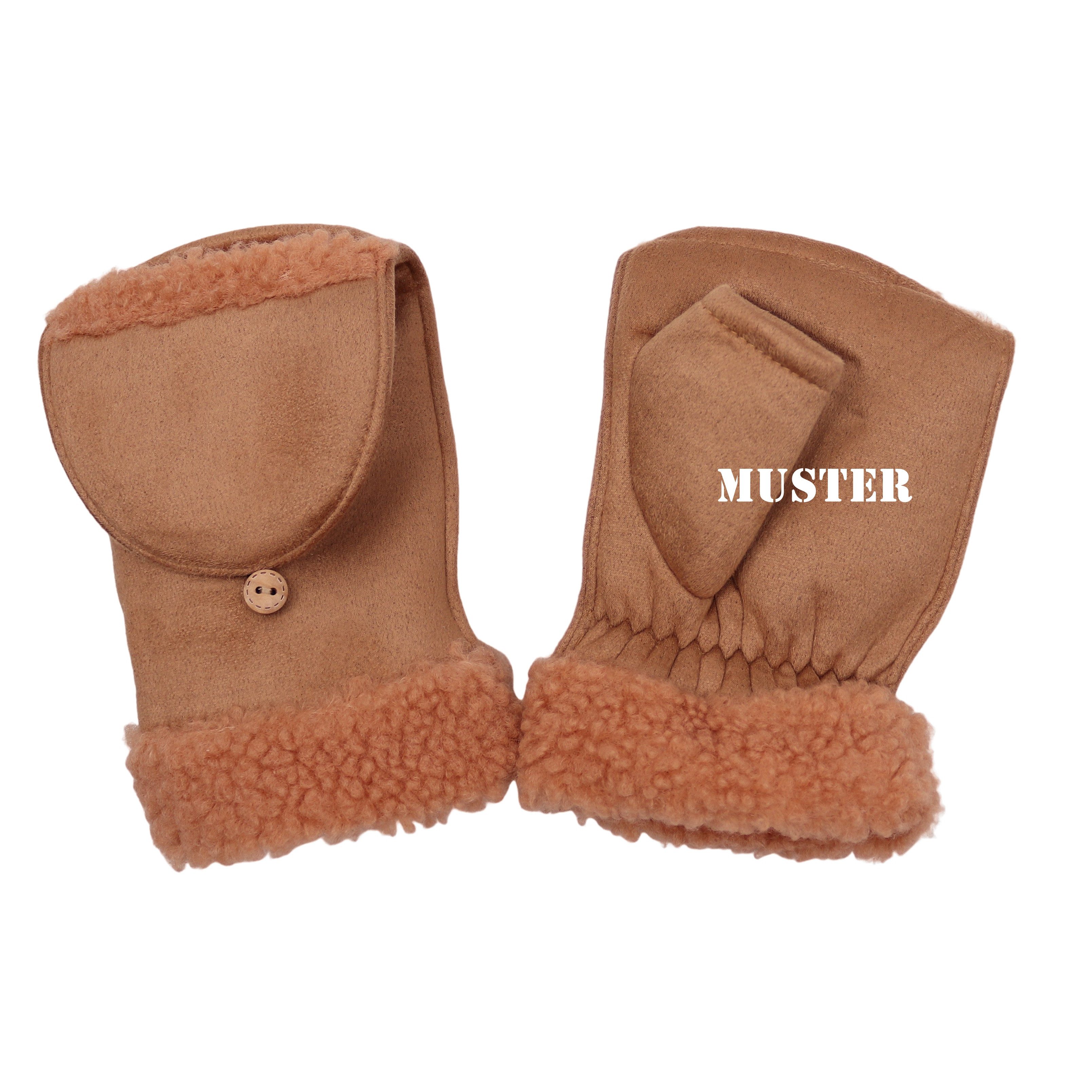 MIRROSI Thermohandschuhe Damen Handschuhe 2 in 1 mit klapppbare Manschette (Durch gefüttert) passt perfekt für Boots