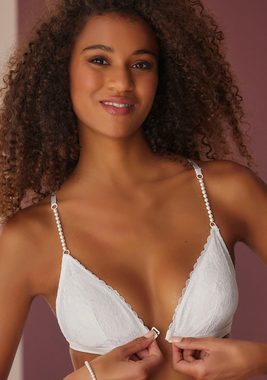 LASCANA Bralette ohne Bügel mit extravaganten Perlen-Trägern, sexy Dessous