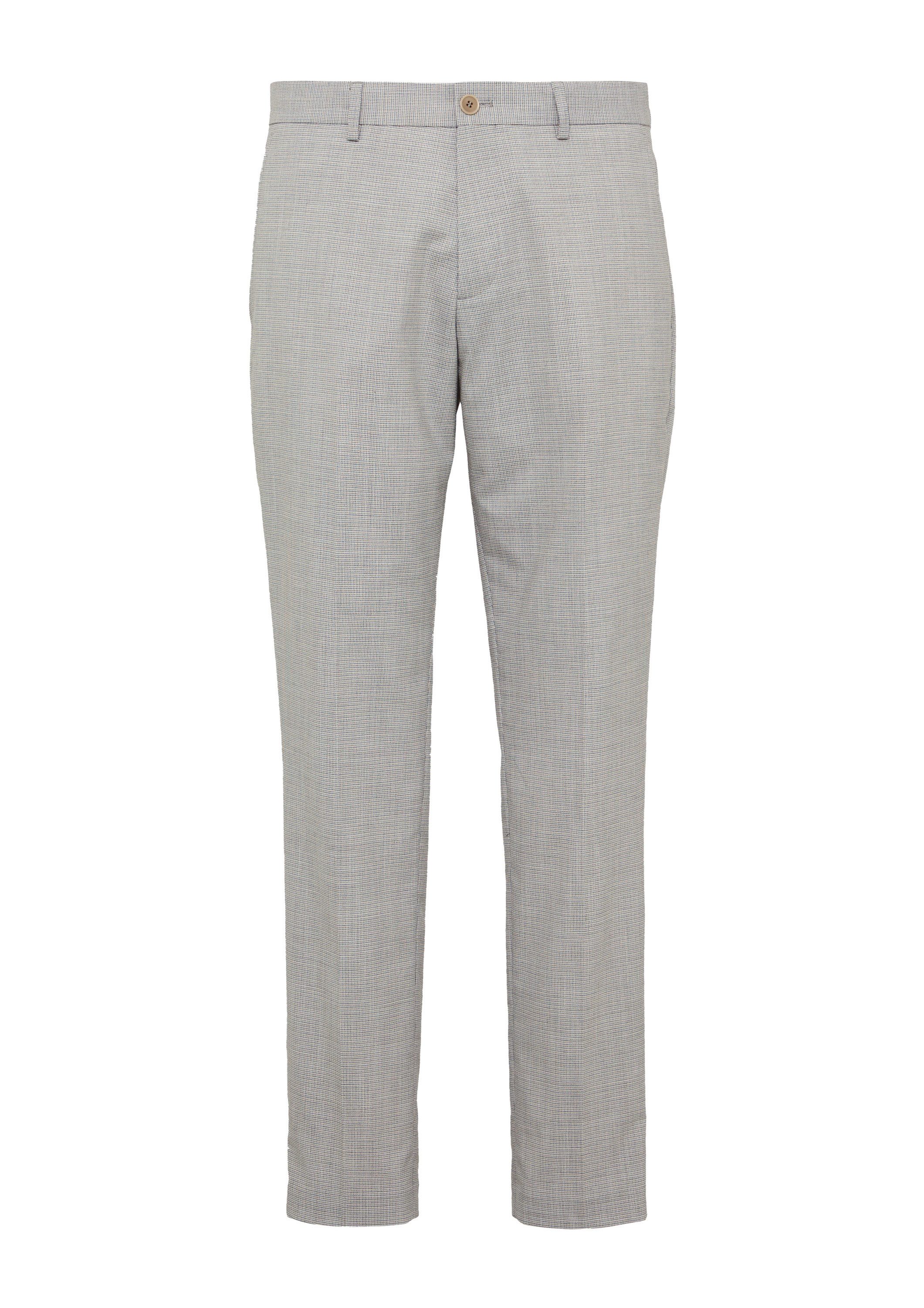 s.Oliver Chinos Hose S.OPURE s.O PURE: Anzughose aus kariertem Stretch-Gewe günstig online kaufen