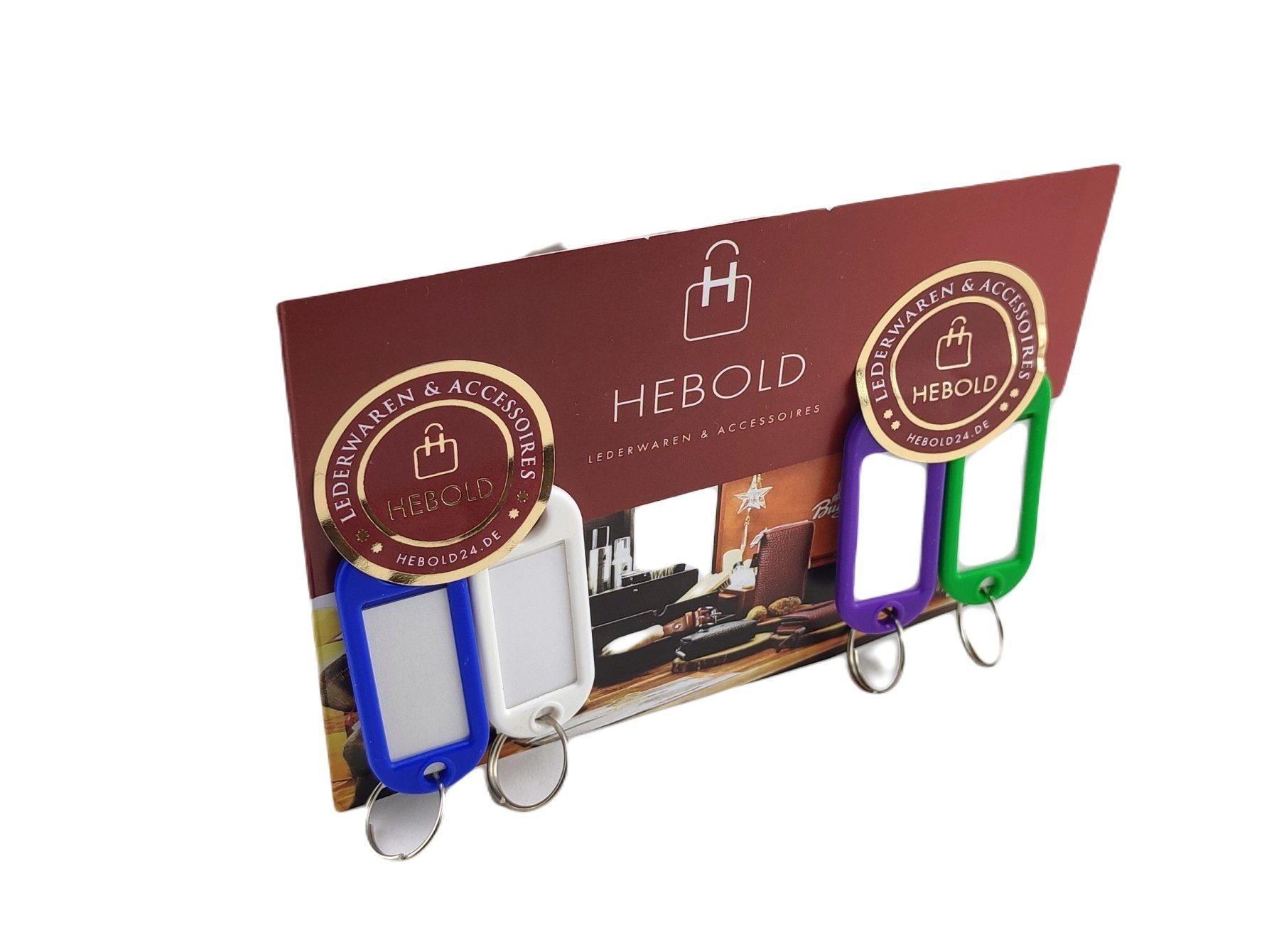 Hebold Schlüsselanhänger Hebold "KeyClassics" Set mit 12 Kunststoff-Schildchen incl. Schlüssel