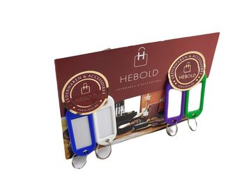Hebold Schlüsselanhänger Hebold "KeyClassics" Set mit 4 Kunststoff-Schildchen und Schlüsselring