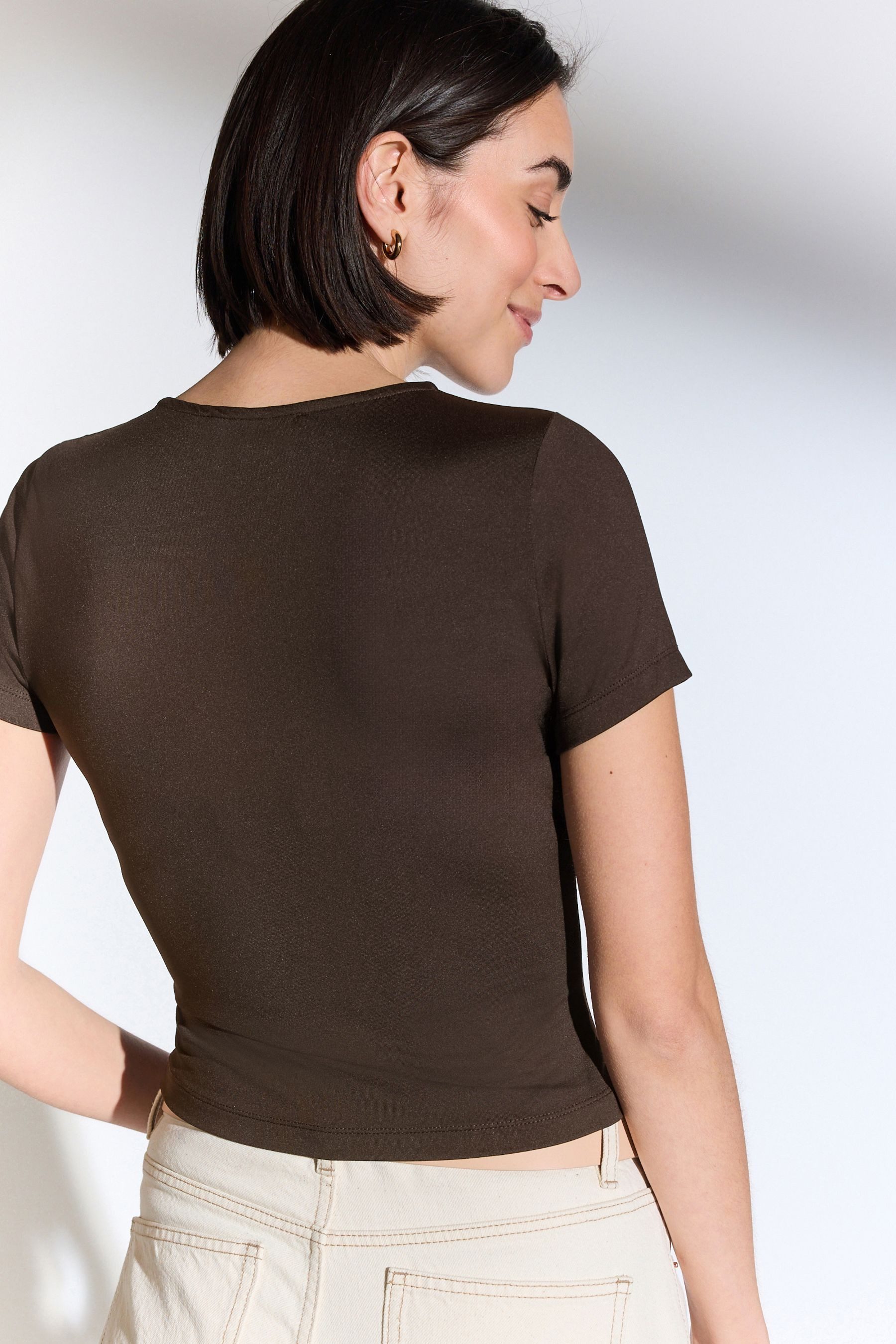 Next T-Shirt Slim Fit Kurzarm-T-Shirt mit weicher Haptik (1-tlg)