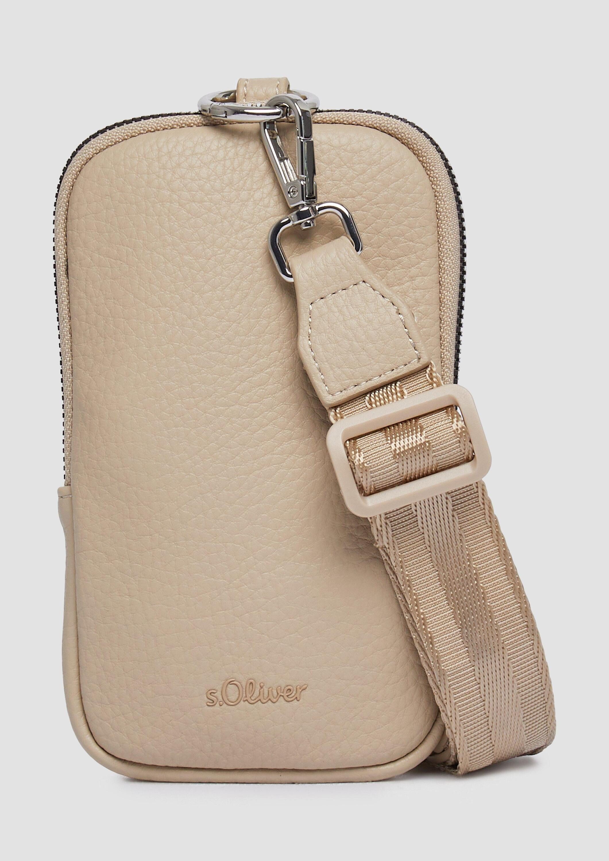 s.Oliver Handytasche Tasche, Handy-Tasche aus Lederimitat mit Leo-Lining