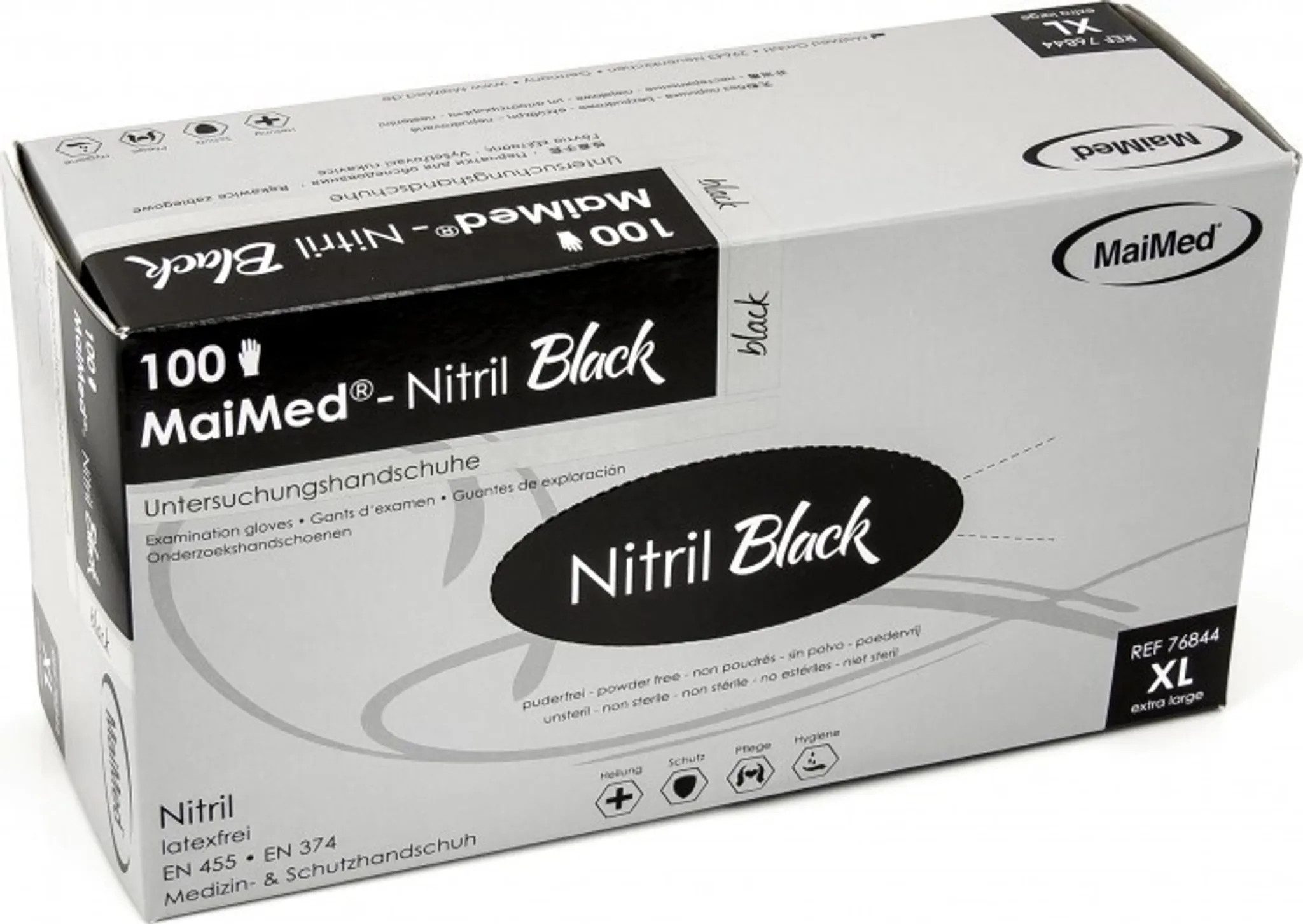 MaiMed Einweghandschuhe Black PF (1000-St) Einweghandschuhe, Nitril, PF