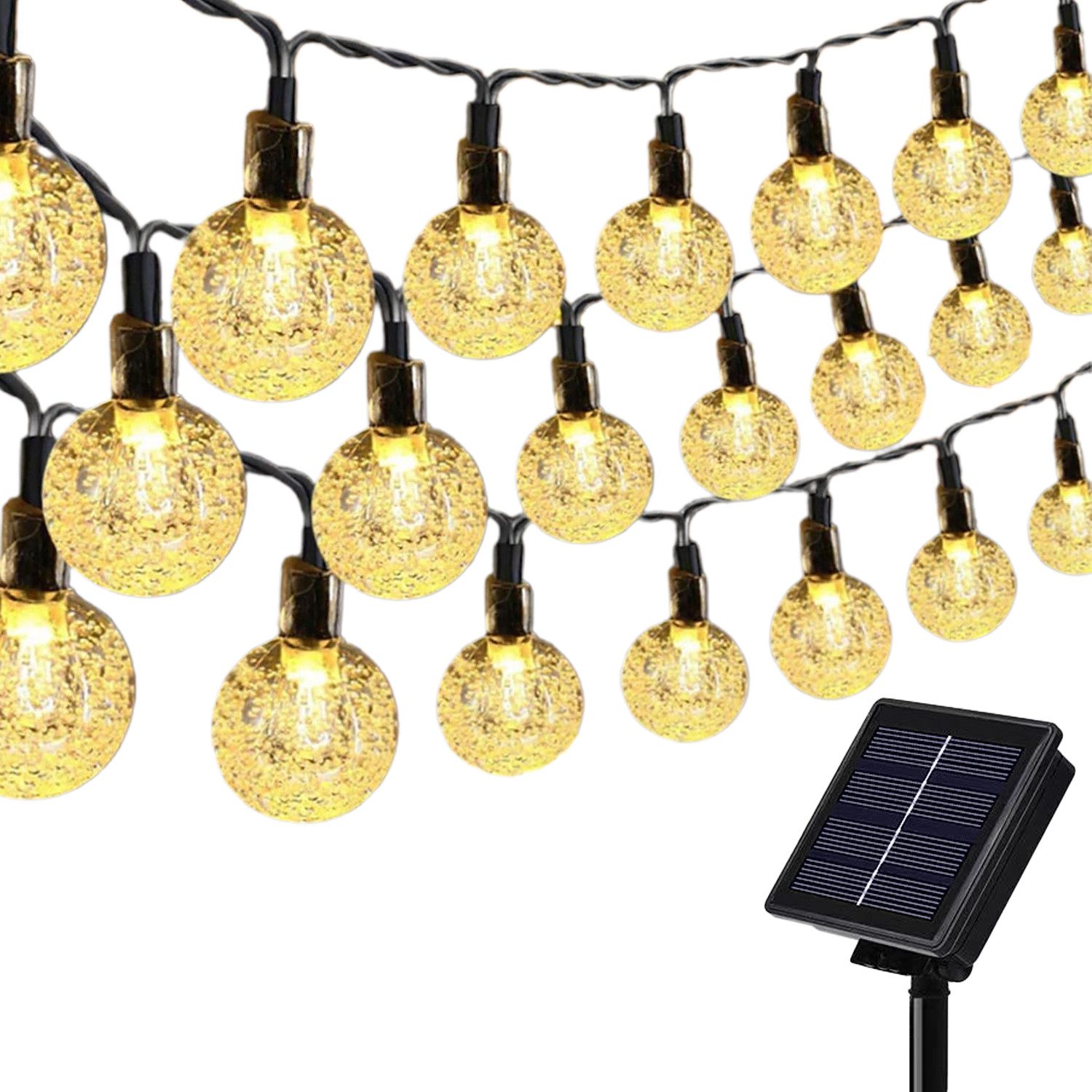LED Solarleuchte LED Solarleuchte LED Kugeln Lichterkette Außen Solar Gartenleuchte