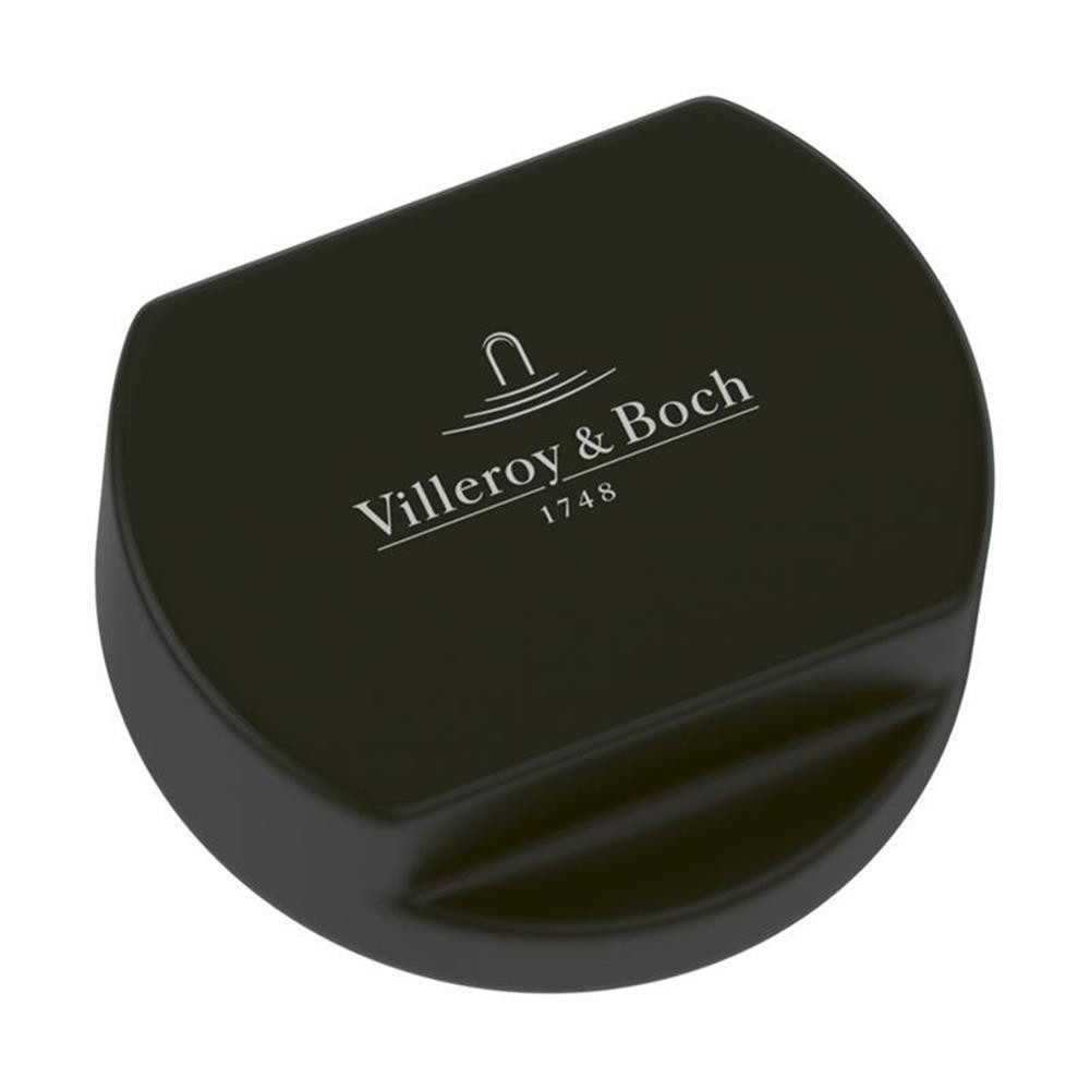 Villeroy & Boch Einbauspüle Abdeckkappe rund, für Doppeldrehgriff, Matt Black
