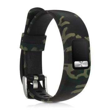 kwmobile Uhrenarmband Armband für Garmin Vivofit 4, 2x Fitnesstracker Sportarmband aus TPU und Silikon